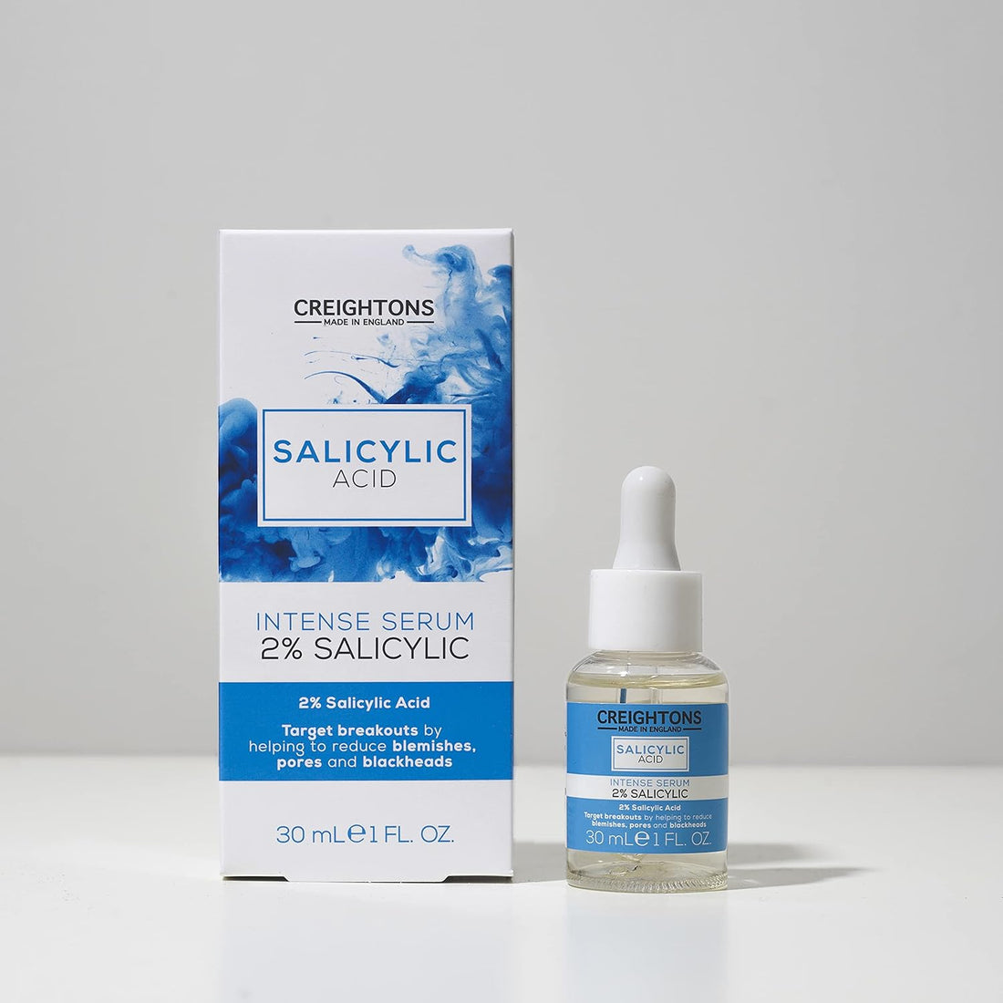 Creightons Salicylic Acid Intense Serum 2% (30ml) – Reduces Blemishes, Pores & Blackheads | Dermatologically Tested, Vegan & Cruelty-Free | For Oily/Blemish-Prone Skin