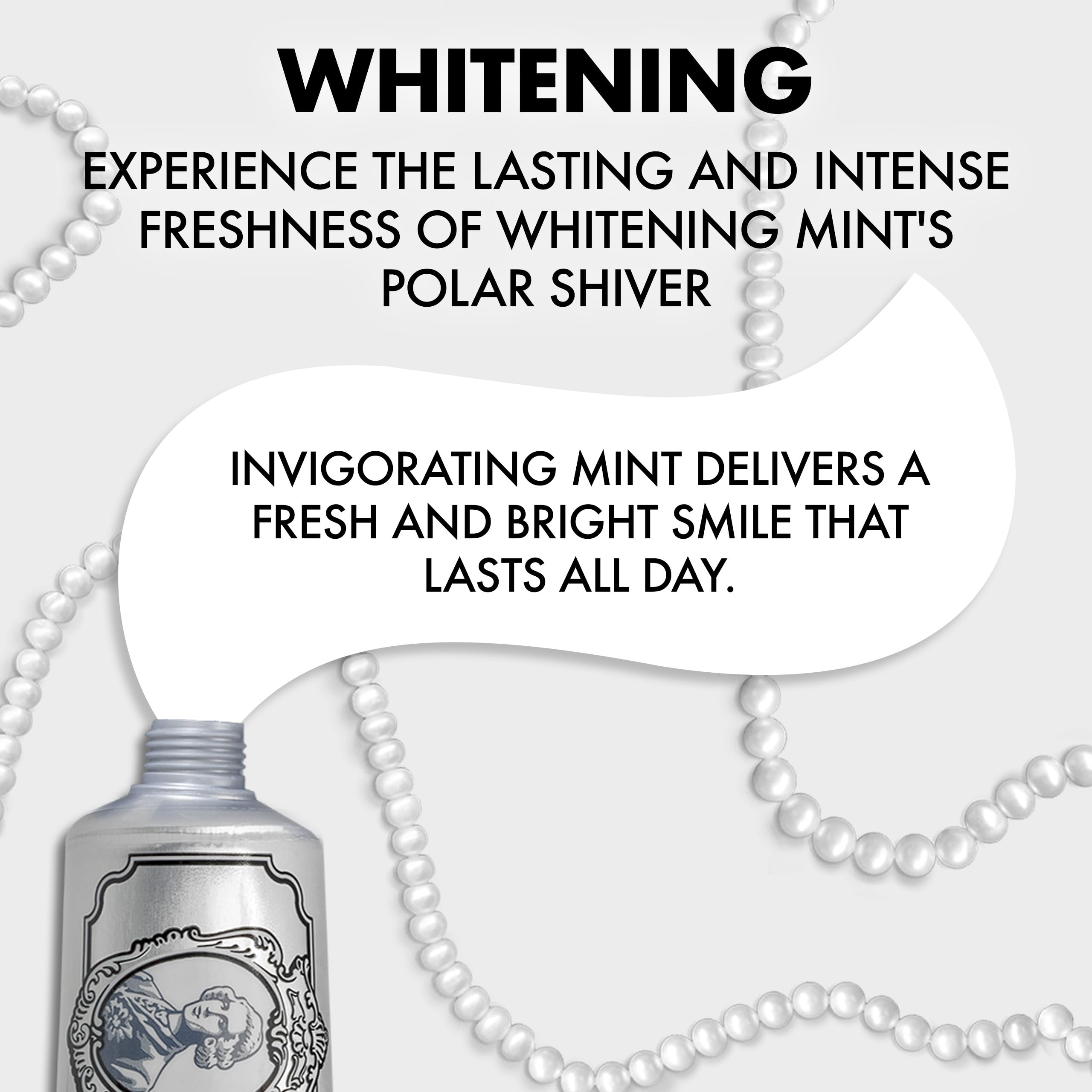 Marvis Whitening Toothpaste, Mint, 85ml, Promotes the Natural Whitening of the Teeth, Plaque Removal Toothpaste, Long-Lasting Freshness