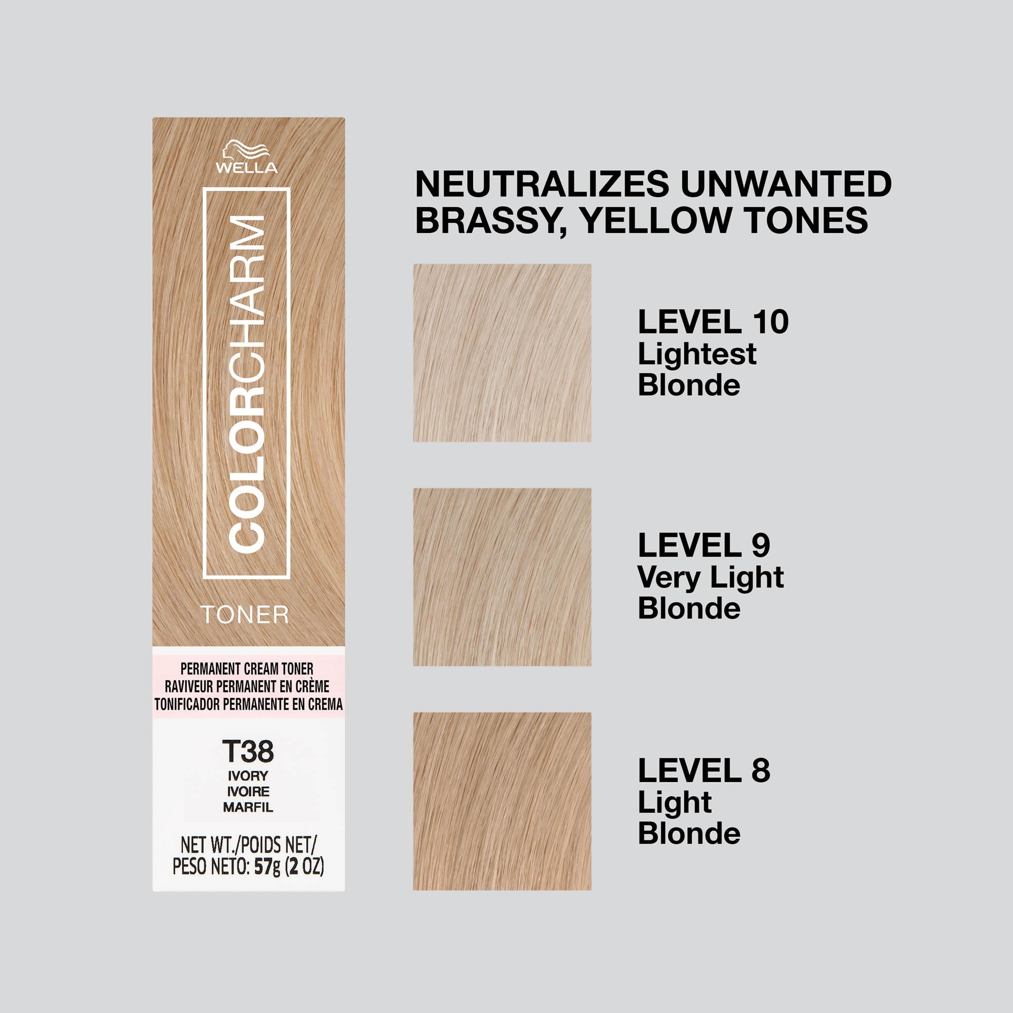 COLORCHARM Permanent Crème Hair Toner | Free of Animal-Derived Ingredients, Parabens Free & Gluten Free | 2 oz