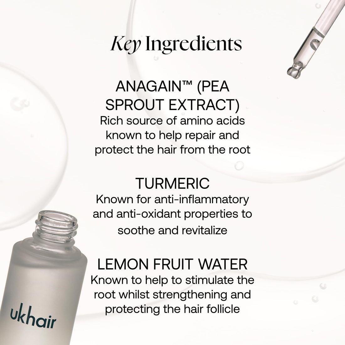 UKLASH Enhancing Hair Serum for Men and Women, Promotes Thickness in Thinning Hair & Hair Loss, Clinically Tested, Lightweight & Fast-Absorbing