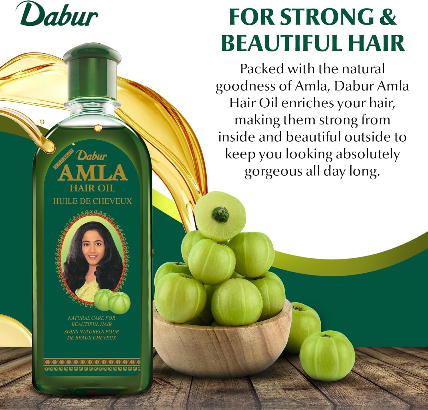 Dabur Amla Hair Oil - 200ml | For Strong, Long and Thick hair | Nourishes Scalp | Controls Hair Fall, Strengthens Hair & Promotes Hair Growth