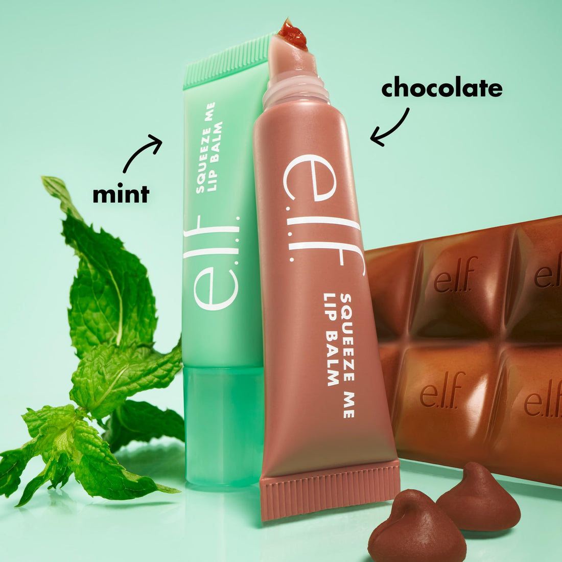 e.l.f. Squeeze Me Lip Balm Duo, Moisturizing Lip Balm for a Sheer Tint of Colour, Infused with Hyaluronic Acid, Vegan & Cruelty-Free, CHERRY/BUBBLEGUM Halalzen