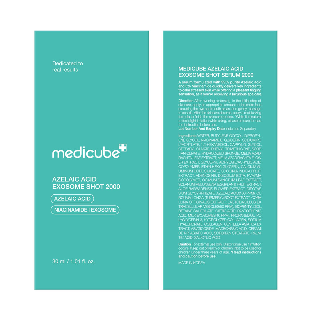 medicube Exosome Shot Zero 2,000 PPM Spicule Facial Serum | Liquid Skin Booster Serum | Exosome, AHA+BHA+PHA | Pore Care, Dead Skin Cells, Skin Texture | Korean Skincare, 1.01 fl.oz Halalzen