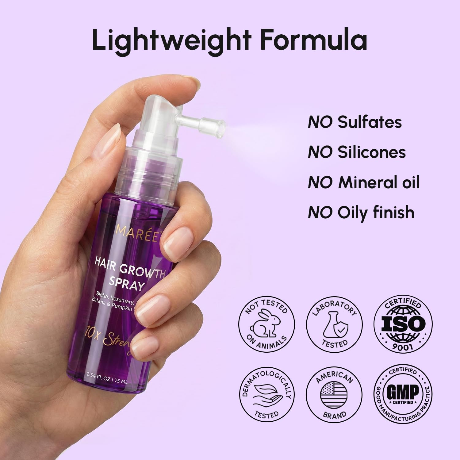 MAREE Haarwuchsserum - Koffeinpeptide Rizinus-Rosmarinöl für Haarwuchs - Produkte für Frauen & Männer - Haaröle für Haarwuchs - Haarwuchsmittel - Kopfhautserum - Suero Para El Cabello