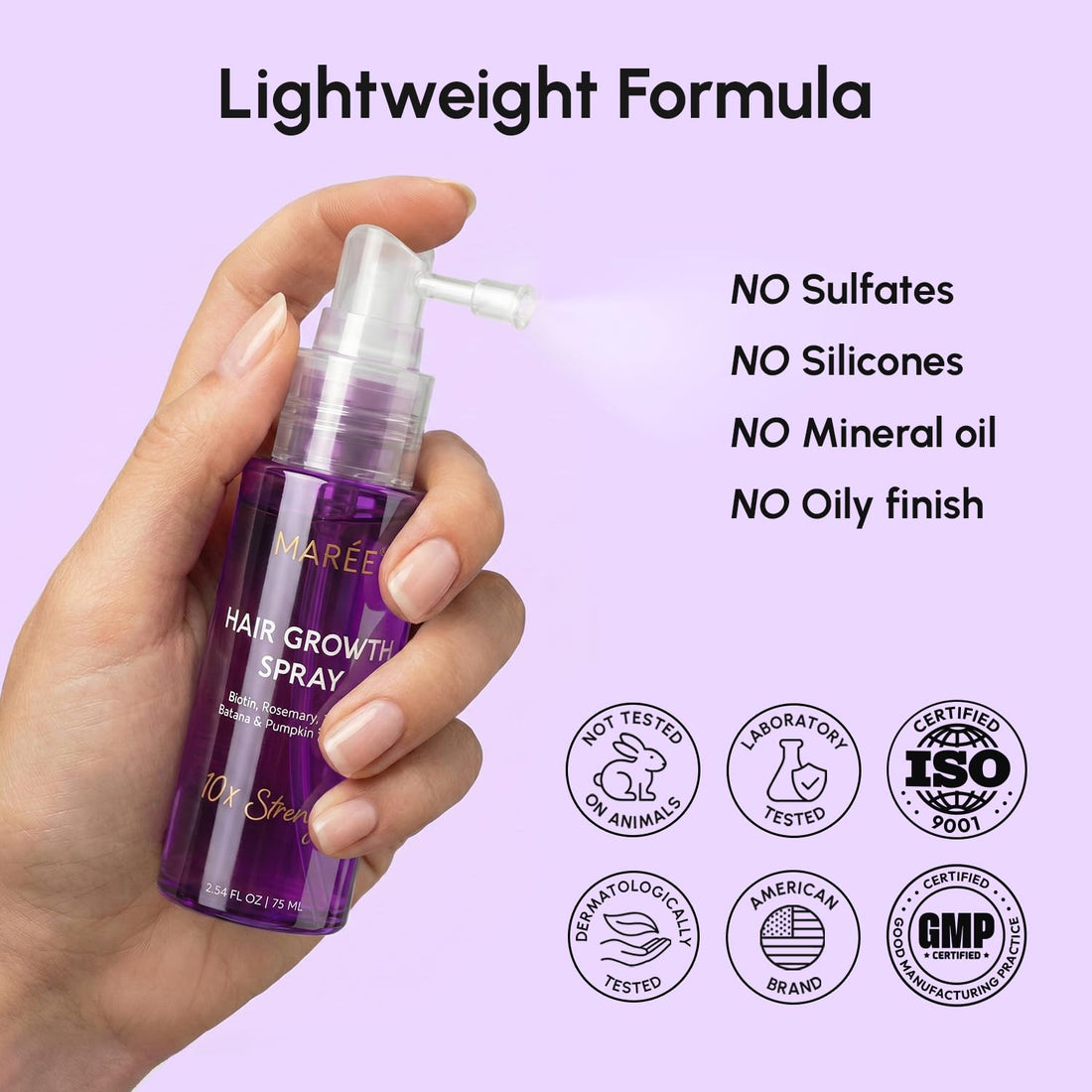 MAREE Haarwuchsserum - Koffeinpeptide Rizinus-Rosmarinöl für Haarwuchs - Produkte für Frauen & Männer - Haaröle für Haarwuchs - Haarwuchsmittel - Kopfhautserum - Suero Para El Cabello