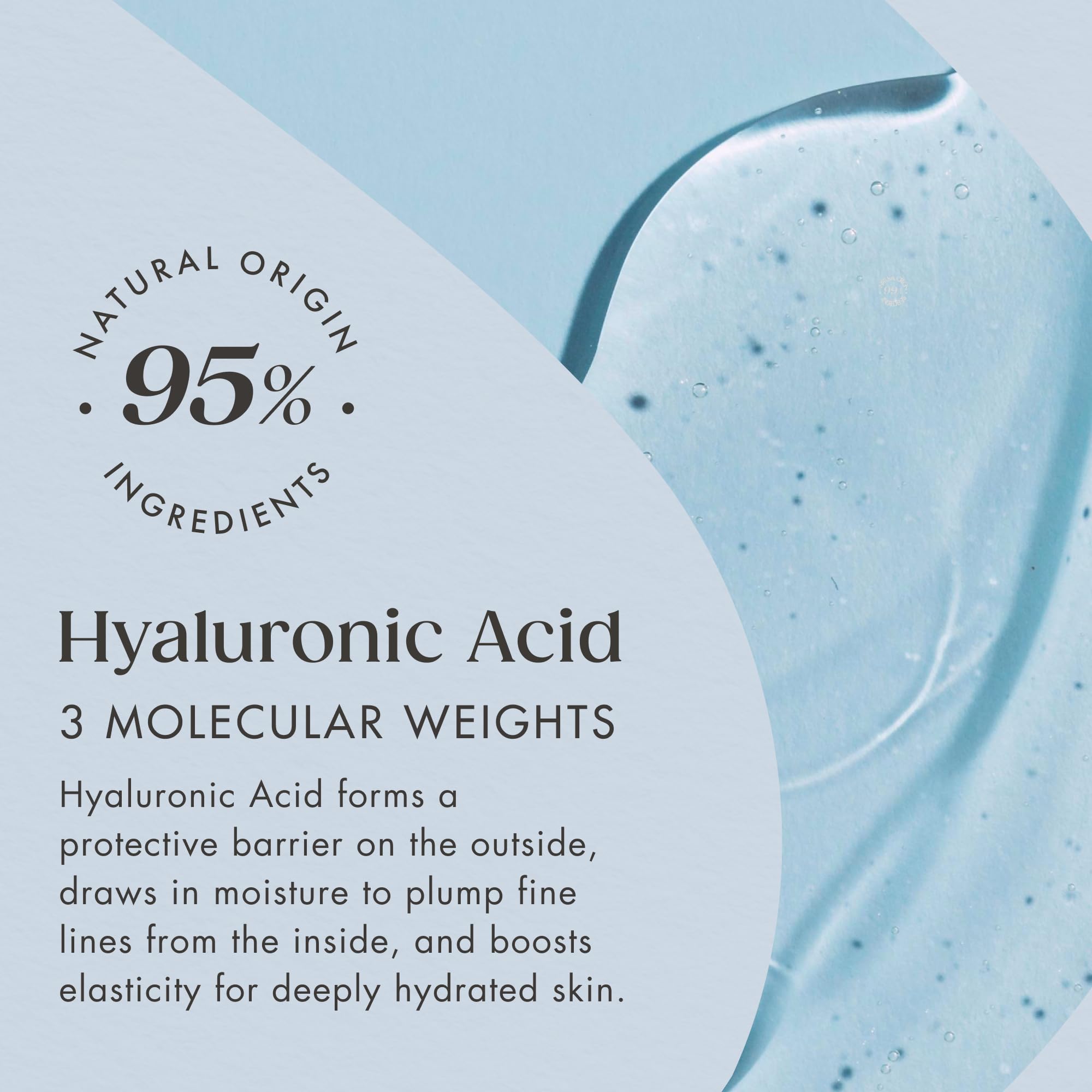 Satin Naturel High-Dose Hyaluronic Serum 100 ml – Organic Hyaluronic Acid Facial Serum – Anti-Aging Moisturizing Serum – Vegan – 24h Hydration – Facial Care for Women and Men