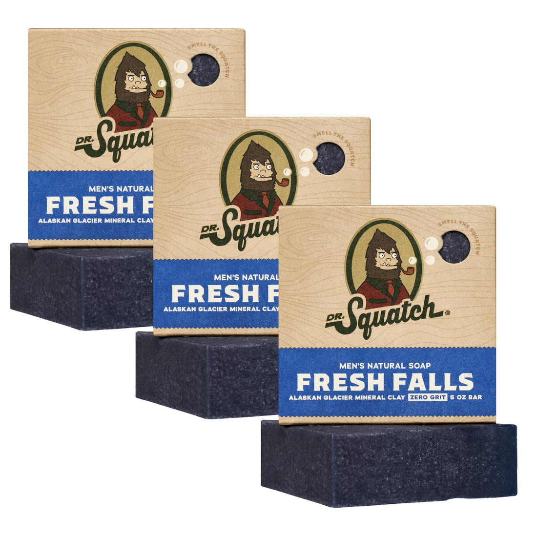 Dr. Squatch Natural Men’s Bar Soap - Cold Process Body Soap Bar with Natural Oils - Gifts for Men - Coconut Castaway (5 oz, 3-Pack)