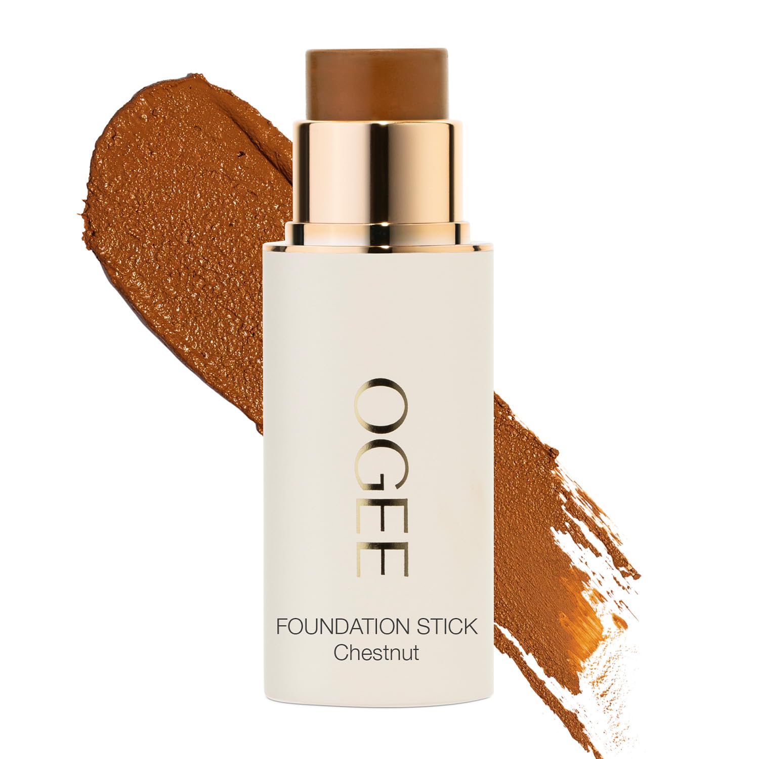 Ogee Sculpted Complexion Foundation Stick (Mahogany 14.5N - Deep Cocoa, Rich Undertones) Full Coverage Foundation Makeup - Instantly Balance & Even Complexion - 70% Organic Ingredients