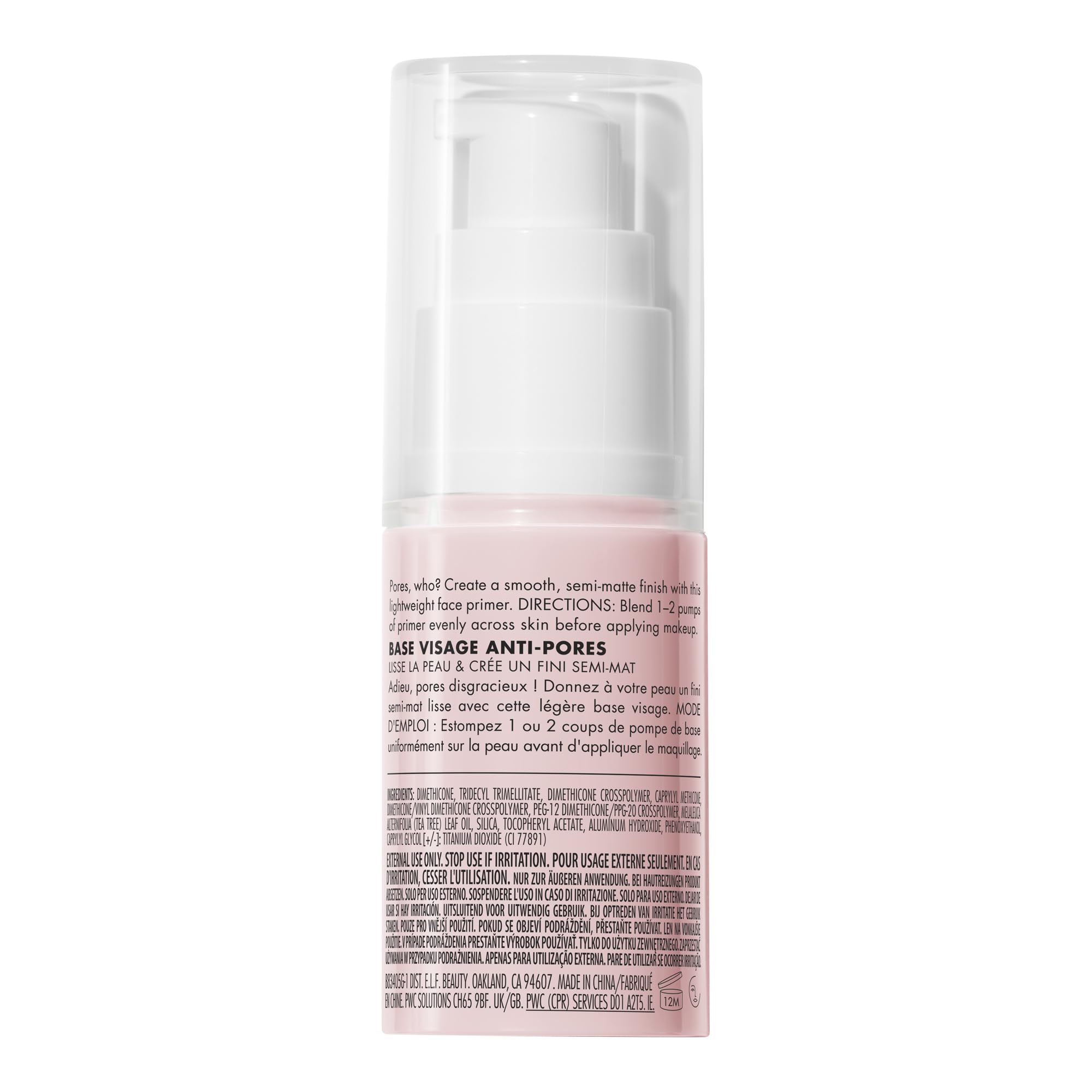e.l.f., Hydrating Face Primer, Lightweight, Long Lasting, Creamy, Hydrates, Smooths, Fills in Pores and Fine Lines, Natural Matte Finish, Infused with Vitamin E, 0.47 Oz Halalzen