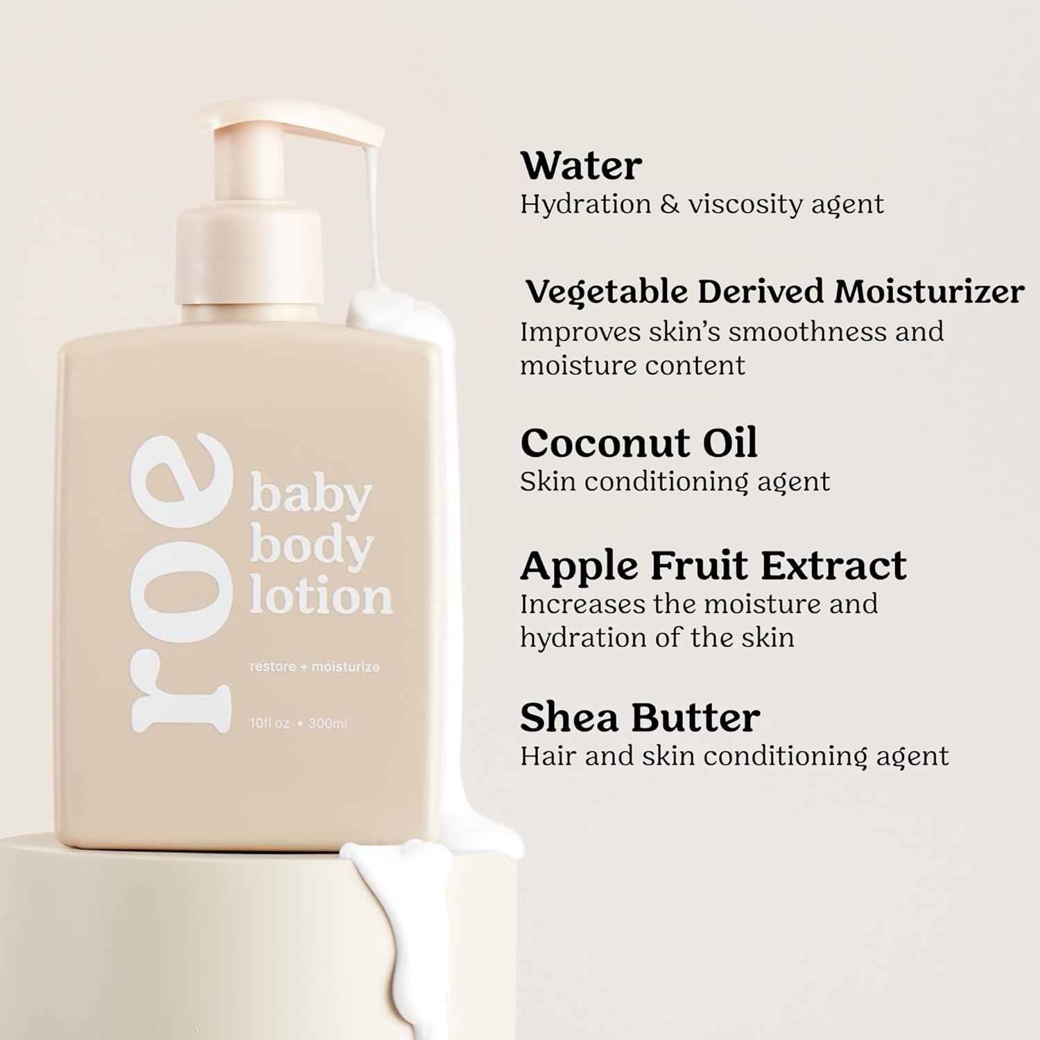 Roe Wellness- Baby Lotion Moisturizer Fragrance-Free | Great For Sensitive Skin Lightweight Moisturizing Lotion | For Babies, Infants, Kids and More Halalzen