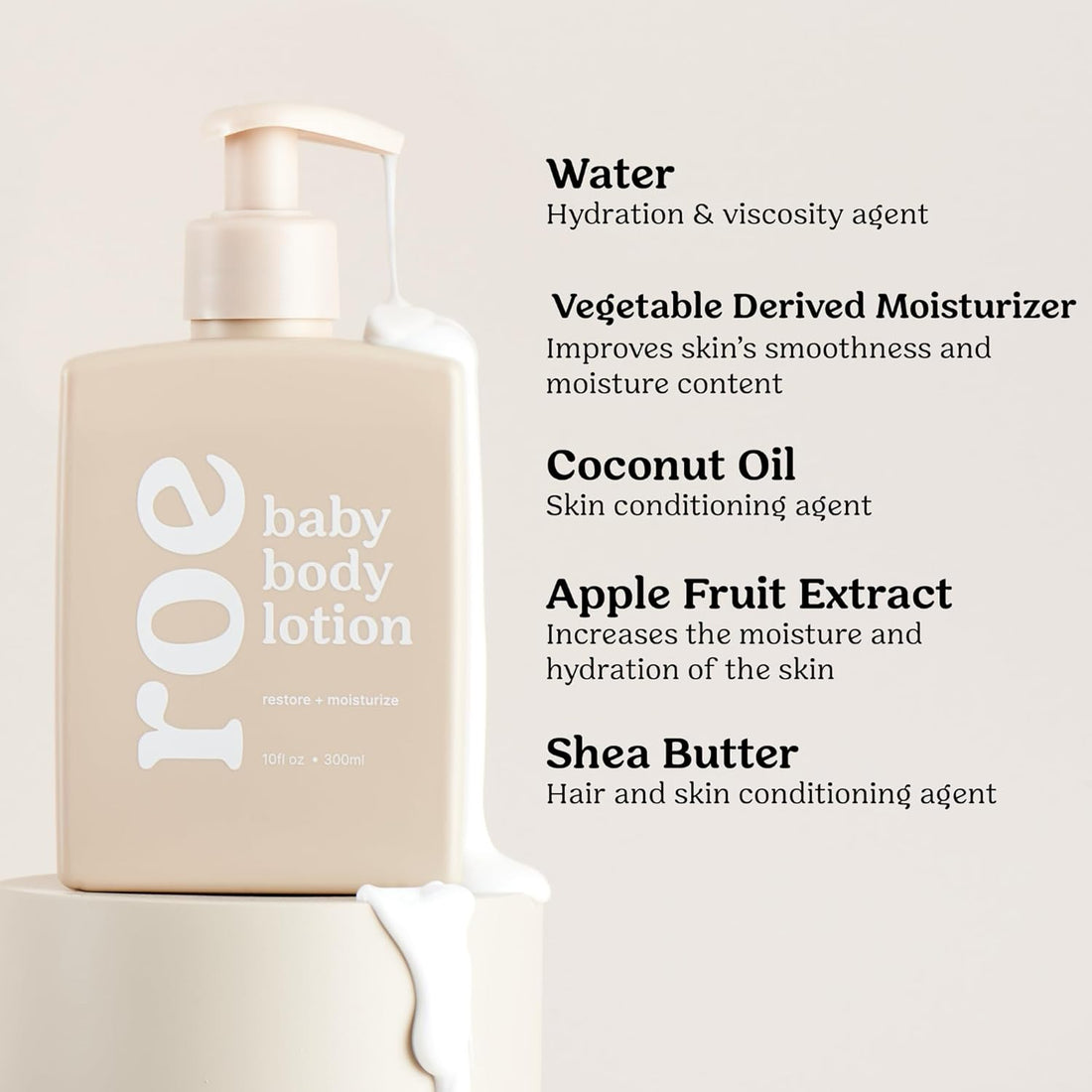 Roe Wellness- Baby Lotion Moisturizer Fragrance-Free | Great For Sensitive Skin Lightweight Moisturizing Lotion | For Babies, Infants, Kids and More Halalzen