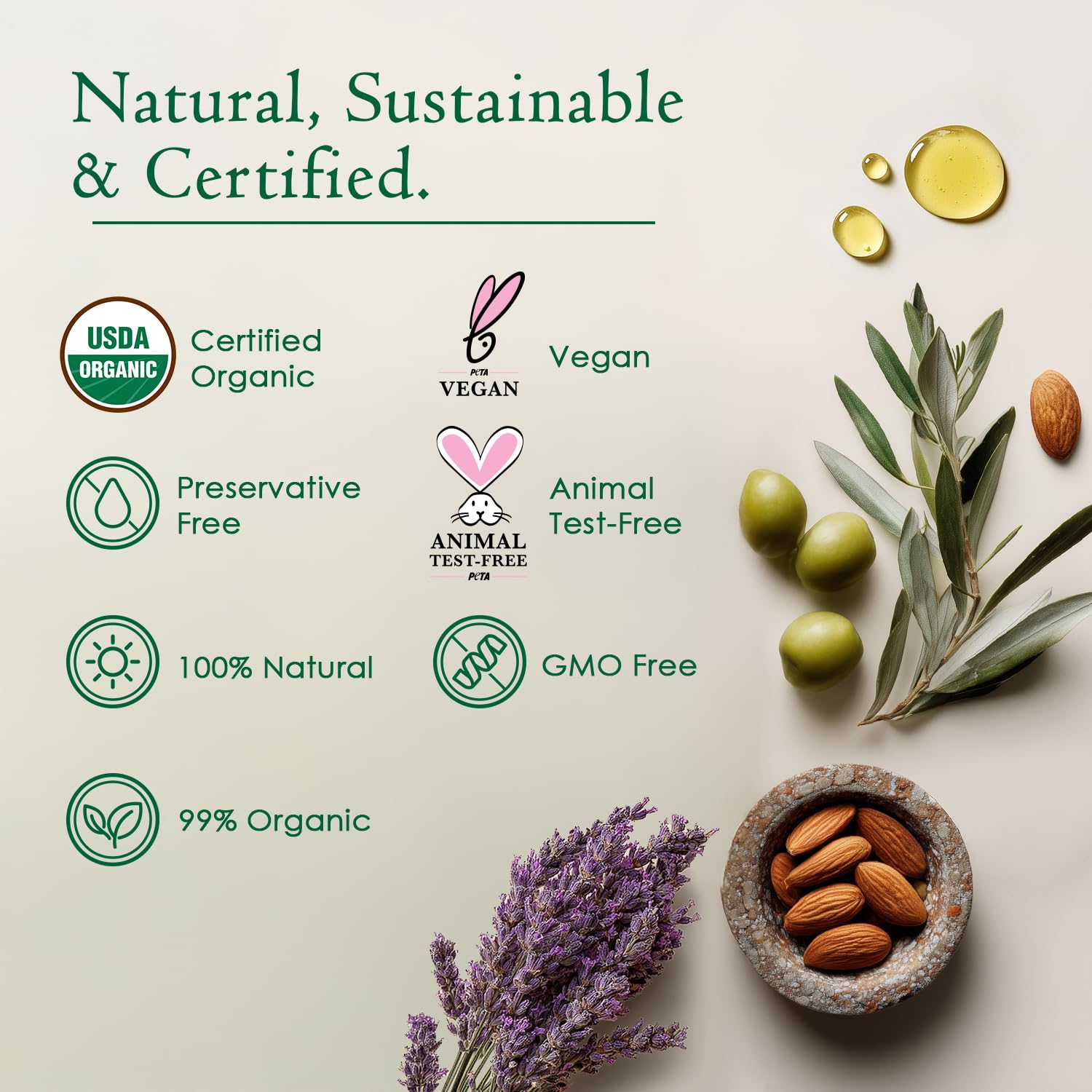 Ancient Greek Remedy Body Oil - Organic After Shower Face Oil & Body Moisturizer for Dry Skin - Almond, Jojoba, Olive, Lavender, Vitamin E Oils - Natural Clean Facial Skincare for Women & Men 4 oz