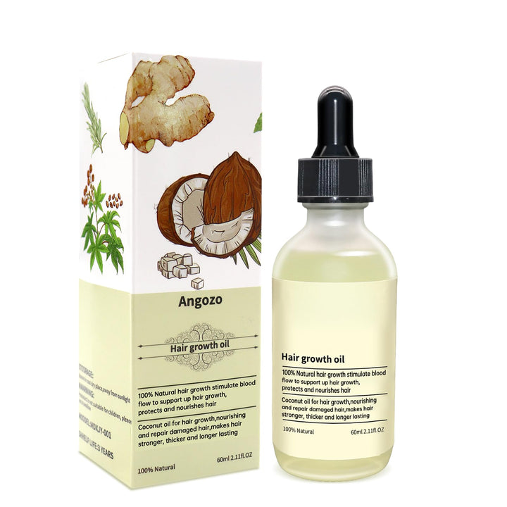 Veganic Hair Oil,100% Natural Growth With Caffeine,Biotin,Coconut,Macadamia,Rosemary and Castor for Growth,Thickening Hair Mask & Loss Treatment,60ml Halalzen