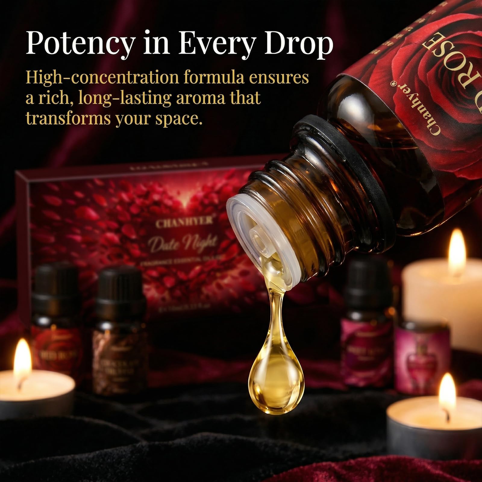 Hotel Collection Essential Oils for Diffusers for Home - 6 x 10 ml Luxury Scented Oil Set with Luxury Night,Jasmine Peppermint,White Tea,Citrus Happiness,My Way,Hotel Lobby,Gift for Women and Men