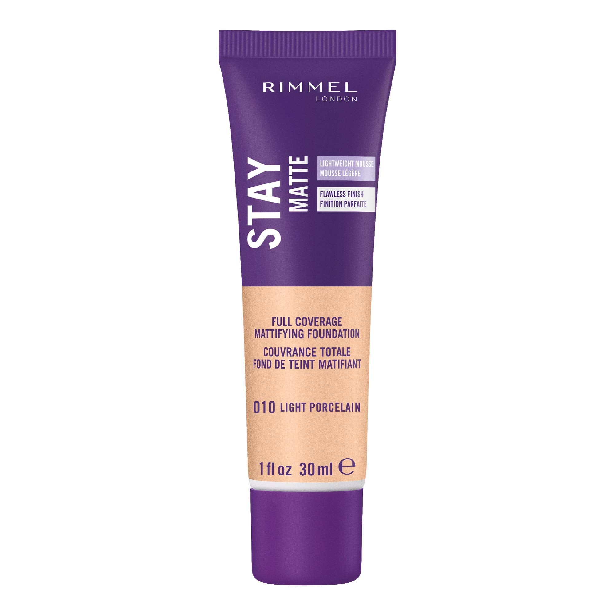 Rimmel London Stay Matte Liquid Mousse Foundation, Good Coverage and Oil-Free Formula, Soft Beige, 30 ml Halalzen