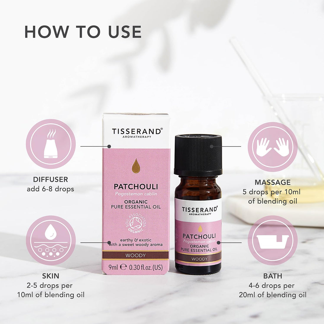 Tisserand Aromatherapy,Lavender - Organic Essential Oil,Massage Oil, Aromatherapy Oil, Skin Oil, Oil for Diffuser,100% Pure Essential Oil - 9ml