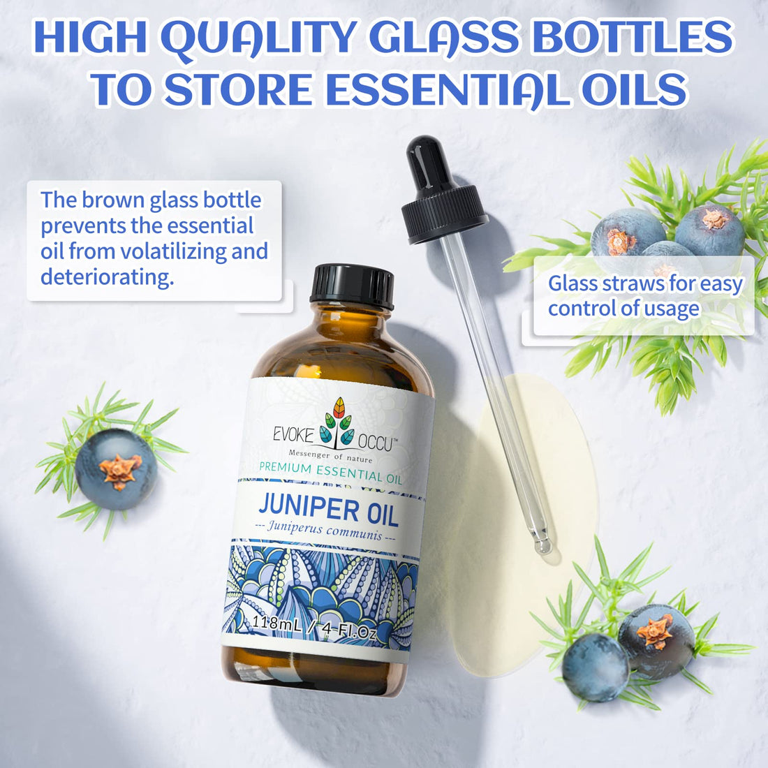 EVOKE OCCU Jasmine Essential Oil 118ml, Pure Jasmine Oil for Aromatherapy Diffuser Candle Soap Making- 4 FL Oz