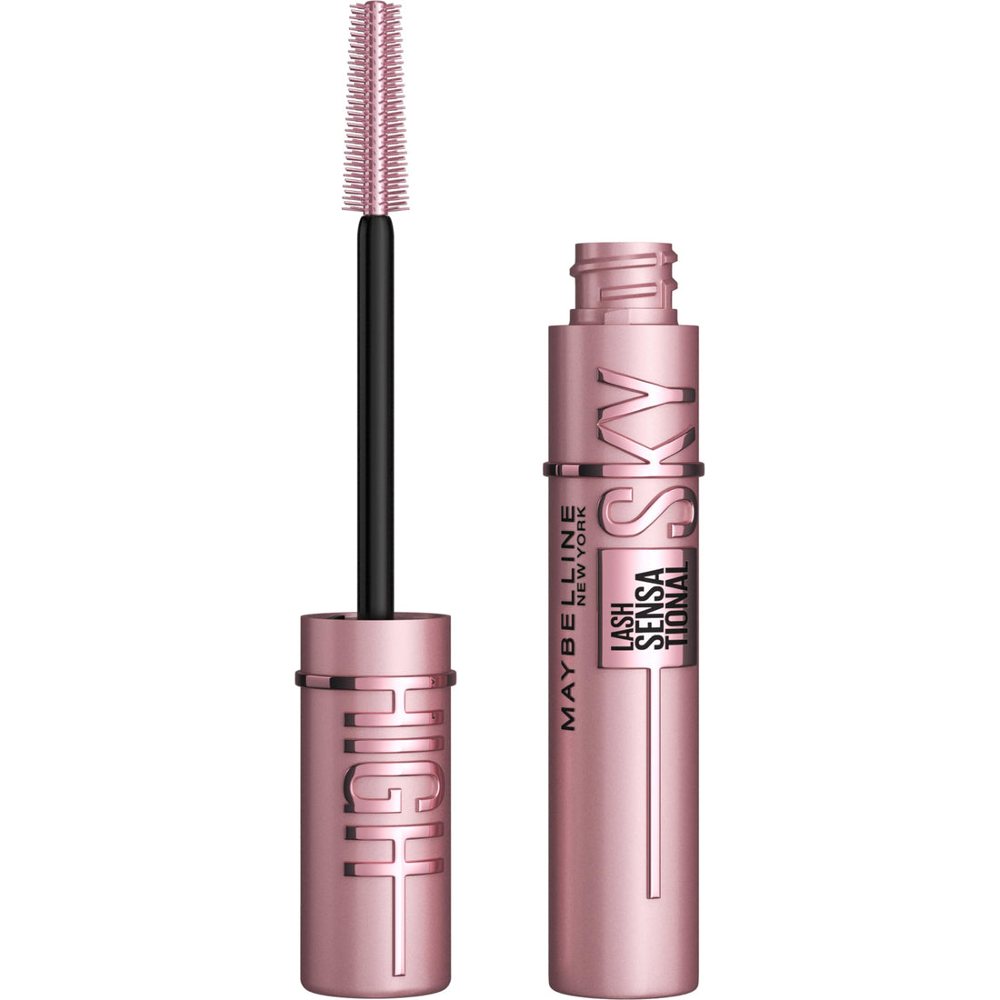 Maybelline Lash Sensational Sky High Washable Mascara Make-up, Volumen, Verlängerung, Definition, Schwung, Multiplikation, aufbaufähige Formel, Very Black, 1 Stück