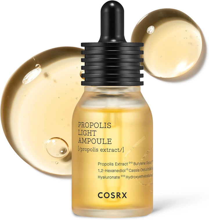 COSRX Full Fit Propolis Ampoule 83% Propolis Extract, Korean Glow Serum for For Face, Moisturising Face Serum for Radiant Healthy Glow and Deep Hydration, Korean Skincare 30ml Halalzen