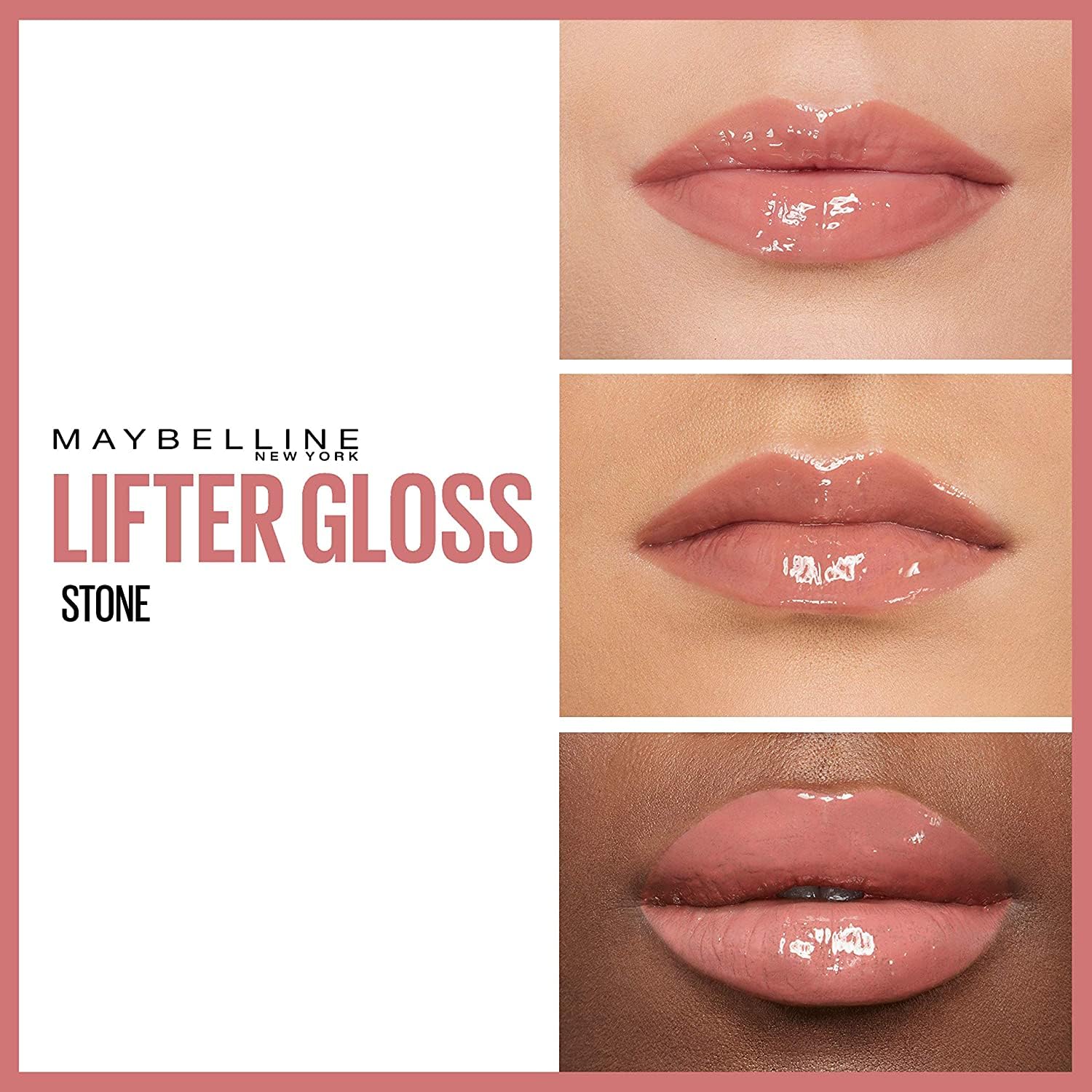 Maybelline Lifter Gloss, Hydrating Lip Gloss with Hyaluronic Acid, 002 Ice (Light Pink), Creates Fuller-Looking, Shiny, Moisturised and Plumped Lips. Non-sticky Halalzen