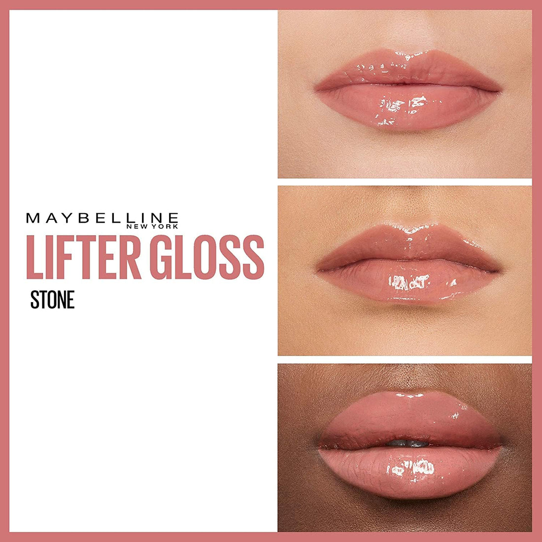 Maybelline Lifter Gloss, Hydrating Lip Gloss with Hyaluronic Acid, 002 Ice (Light Pink), Creates Fuller-Looking, Shiny, Moisturised and Plumped Lips. Non-sticky Halalzen