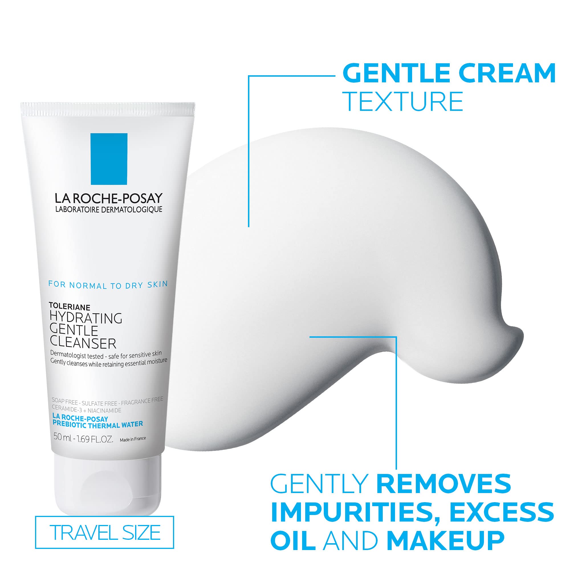 La Roche-Posay Toleriane Double Repair Face Moisturizer, Daily Moisturizer Face Cream with Ceramide & Niacinamide for All Skin Types, Immediate Comfort & Long Lasting Hydration, Fragrance Free Halalzen