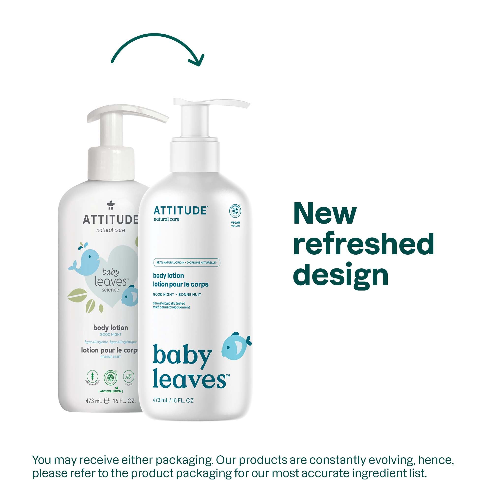 ATTITUDE Baby Lotion, EWG Verified Moisturizer, Dermatologically Tested Moisturizing Cream, Vegan and Cruelty-Free, Unscented, 16 Fl Oz Halalzen