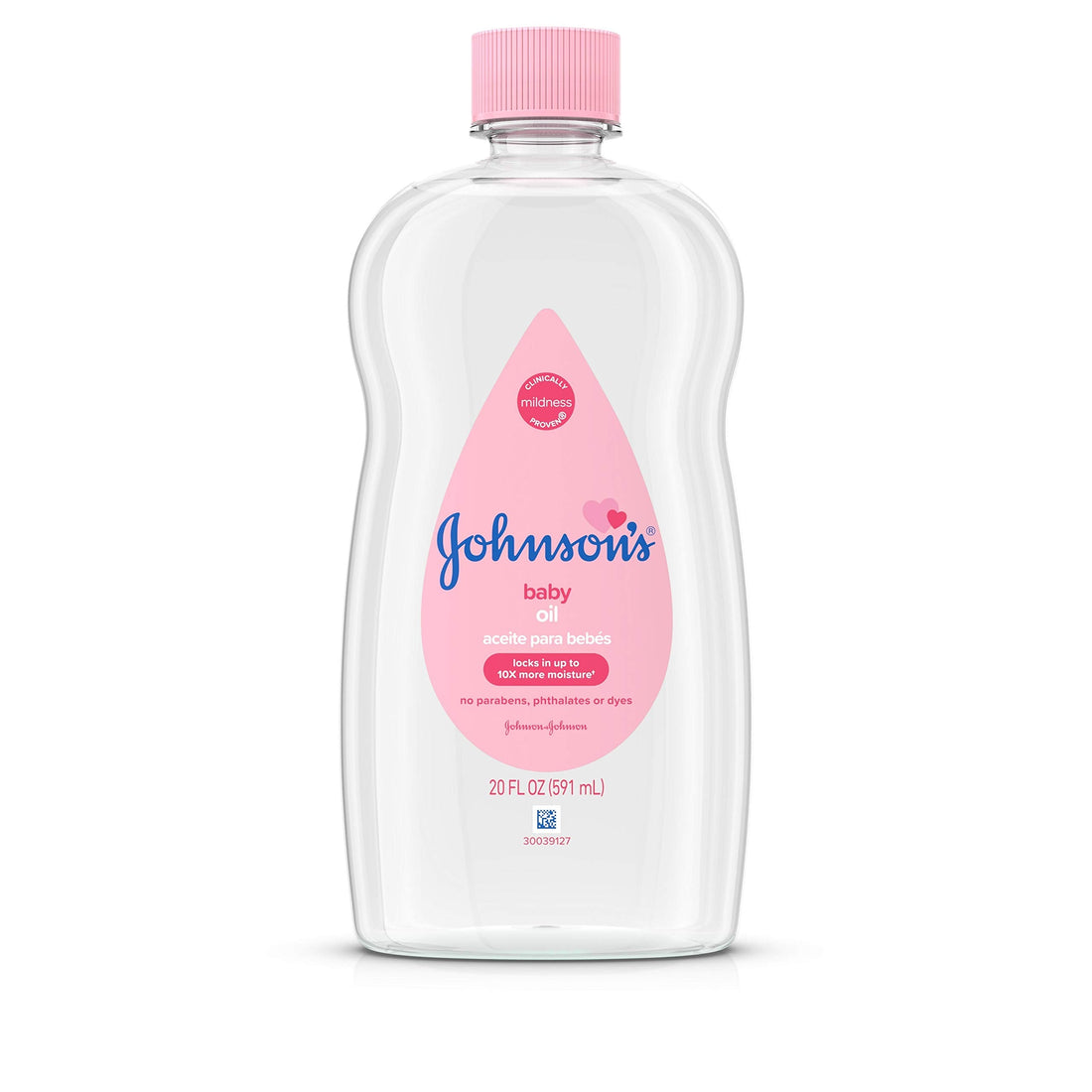 Johnson's Baby Oil, Pure Mineral Oil to Prevent Moisture Loss for Newborn, Kids, & Adults, Gentle, Soothing Baby Massage Oil, Dry Skin Relief, Hypoallergenic, Original Scent, Baby Essentials, 3 fl. oz Halalzen