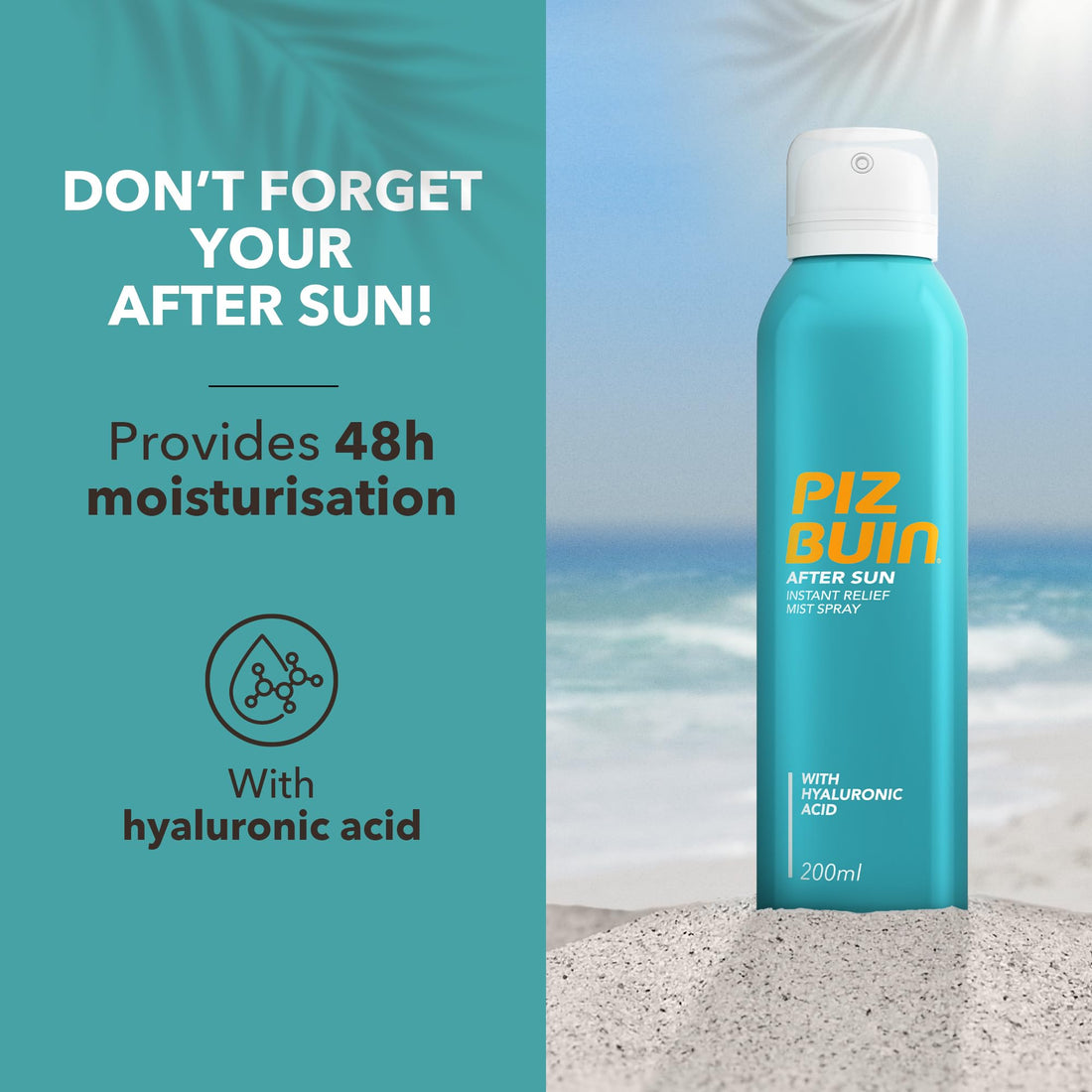 Piz Buin Moisturising Sun Lotion SPF 30 (200ml), Water-Resistant Piz Buin 30 Sunscreen with Advanced UVA/UVB Protection, Skincare with Glycerin and Feverfew PFE Plant Extract