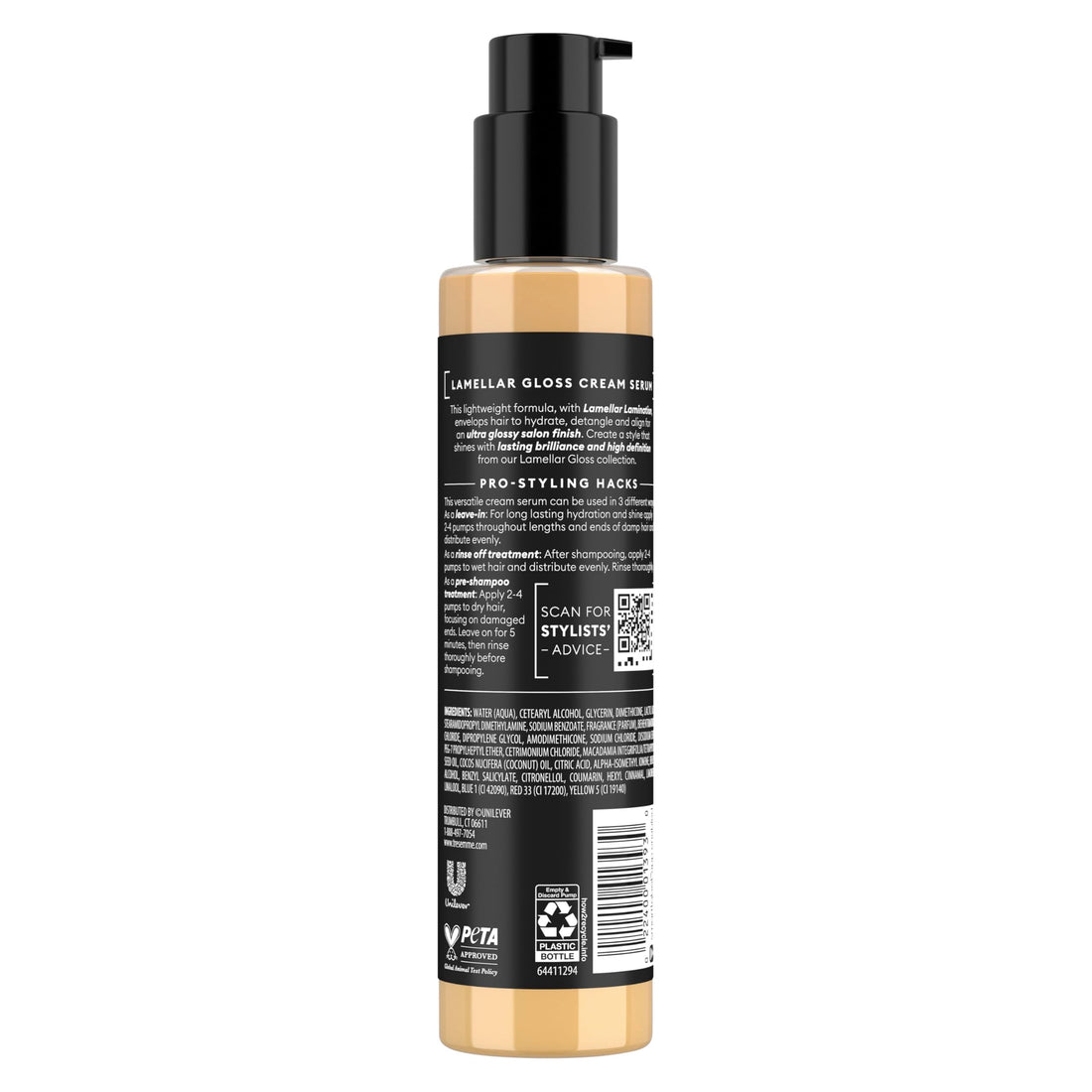 TRESemmé Hydrating & Detangling Cream Serum Lamellar Gloss Ultra Shine Up to 72H 5.7 Fl Oz | Hydrating, Detangling, Ultra Shine, Up to 72H Halalzen