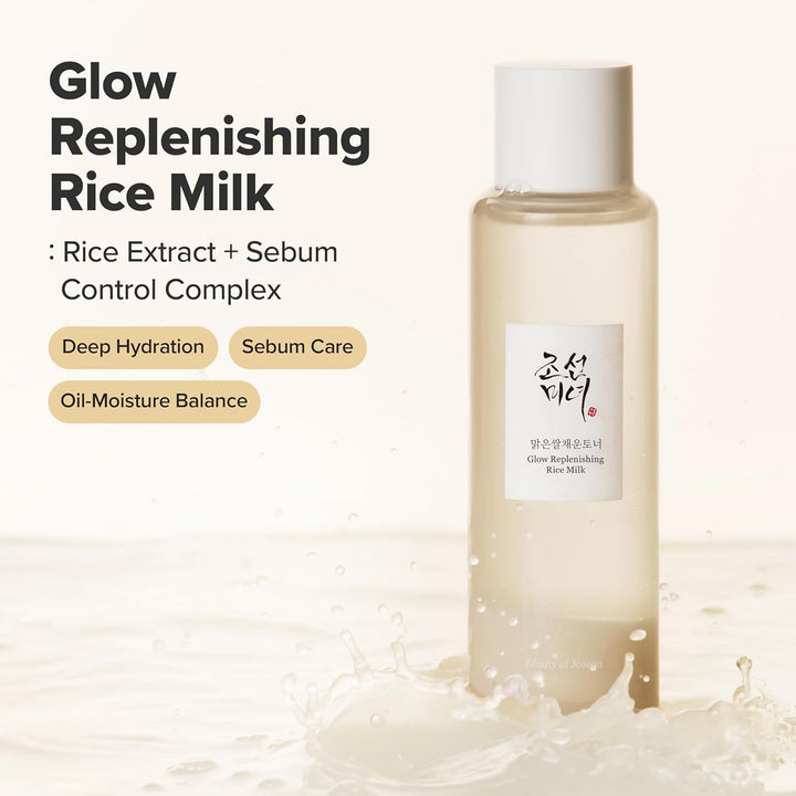 Beauty of Joseon Glow Replenishing Rice Milk Toner Deep Hydration and Oil Control with Rice Extract Hydrating Korean Milky Toner for All Skin Types, 150ml Halalzen