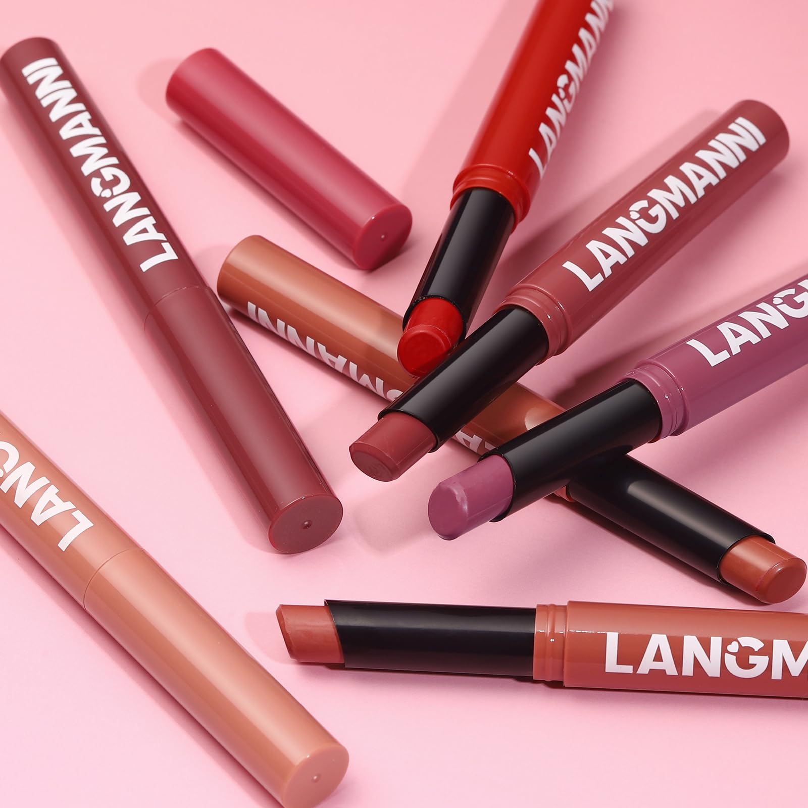12Pcs Velvet Matte Lipstick Nude Matte Soft Dark Color Stick High Pigmented Long-Lasting Waterproof Lip Stick Lip Balm Beauty Cosmetics Gift for Women(01#-12#)