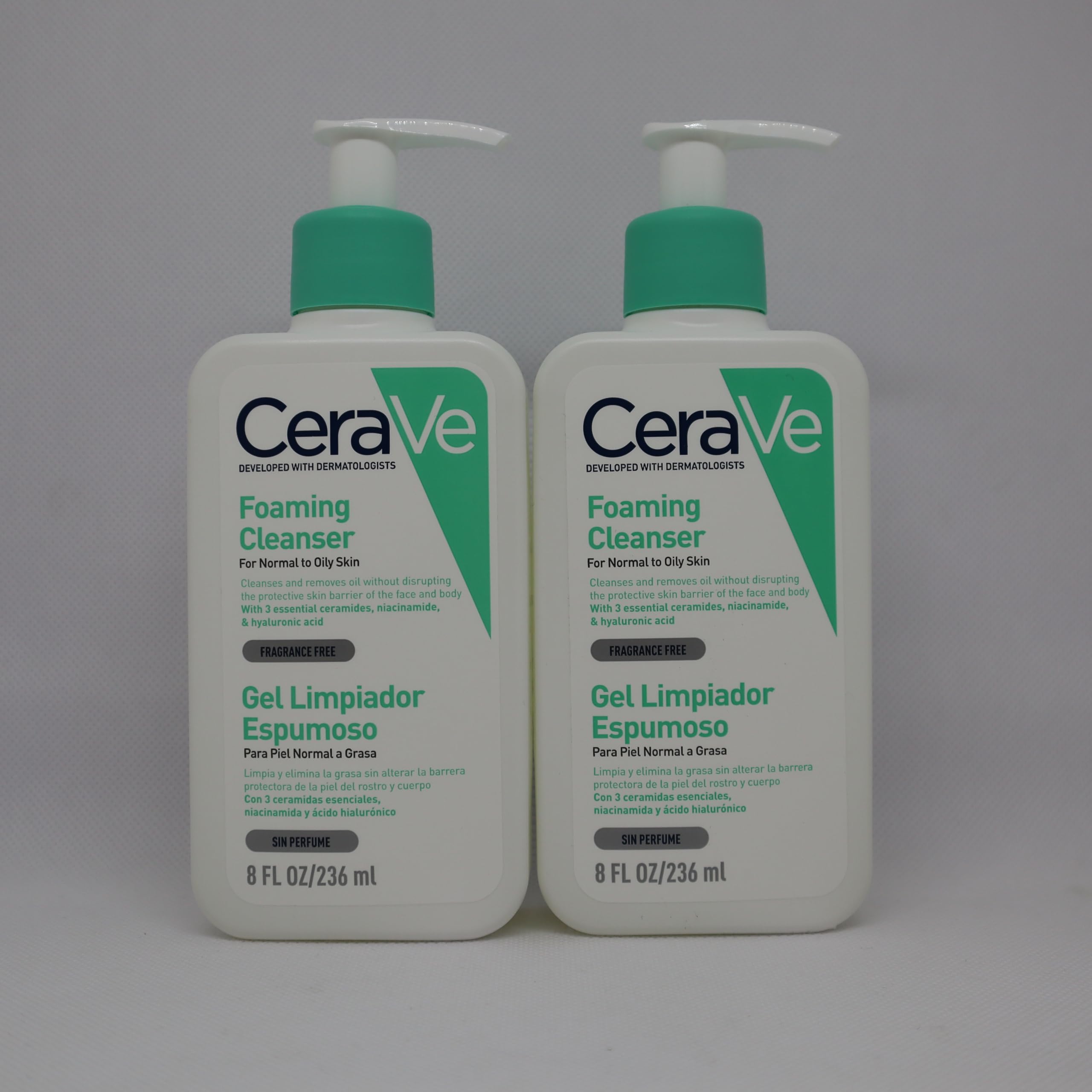CeraVe Foaming Cleanser for Normal to Oily Skin with Niacinamide and 3 Essential Ceramides