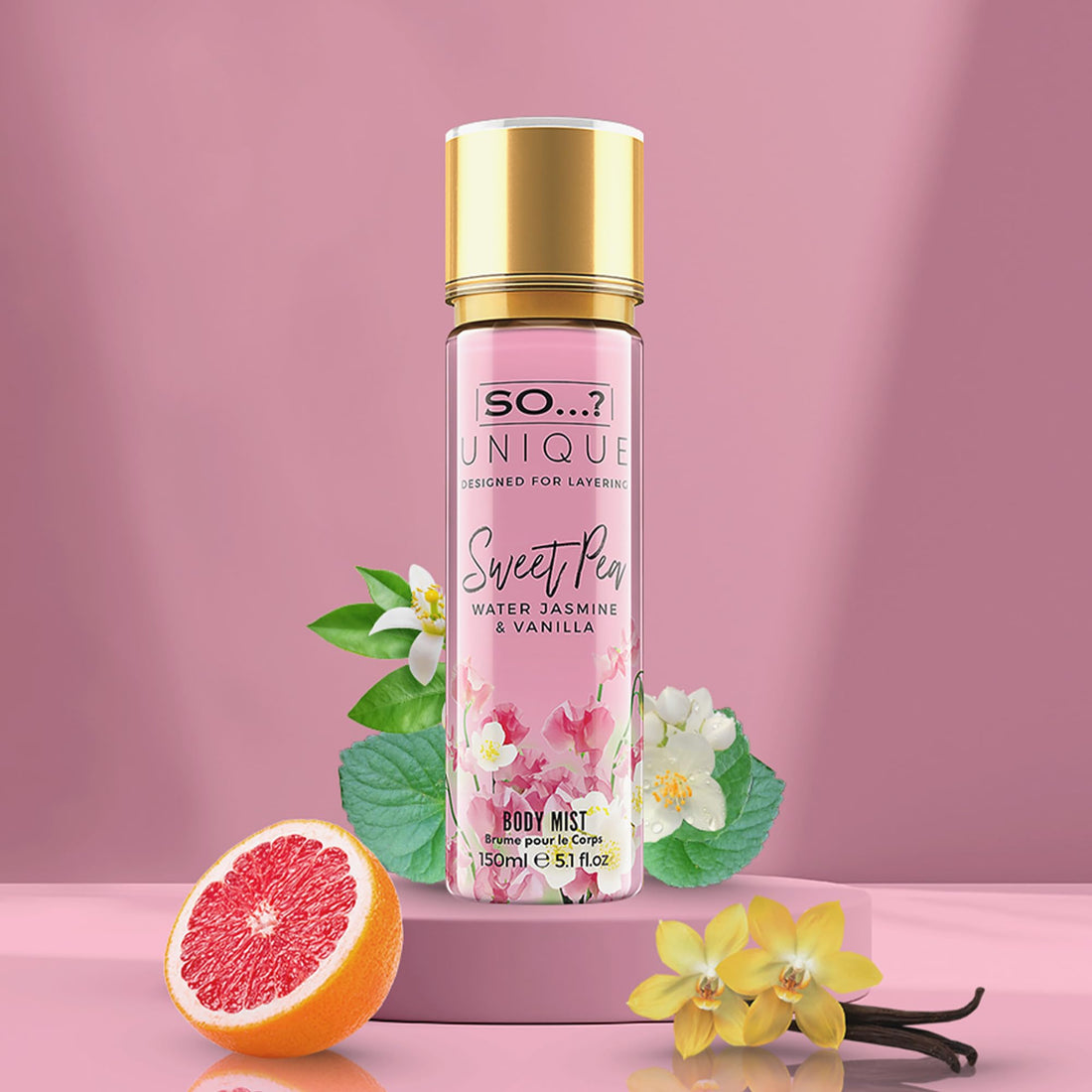 So…? Unique Womens Vegan Sweet Pea Body Mist Fragrance Spray 150ml Halalzen
