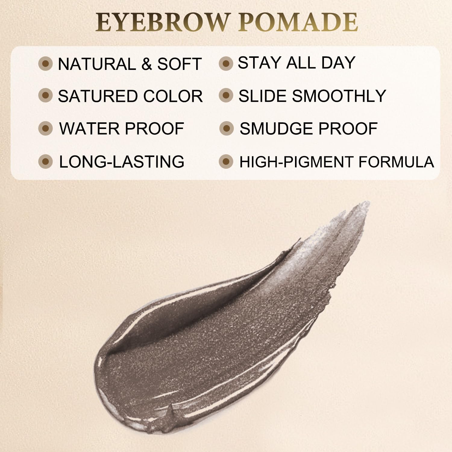 LAVONE Makeup Kit With Eyebrow Stamp Pencil, Waterproof Brow Pencil & Pomade, Eyeliner, Dual-ended Eyebrow Brush, Dark Brown