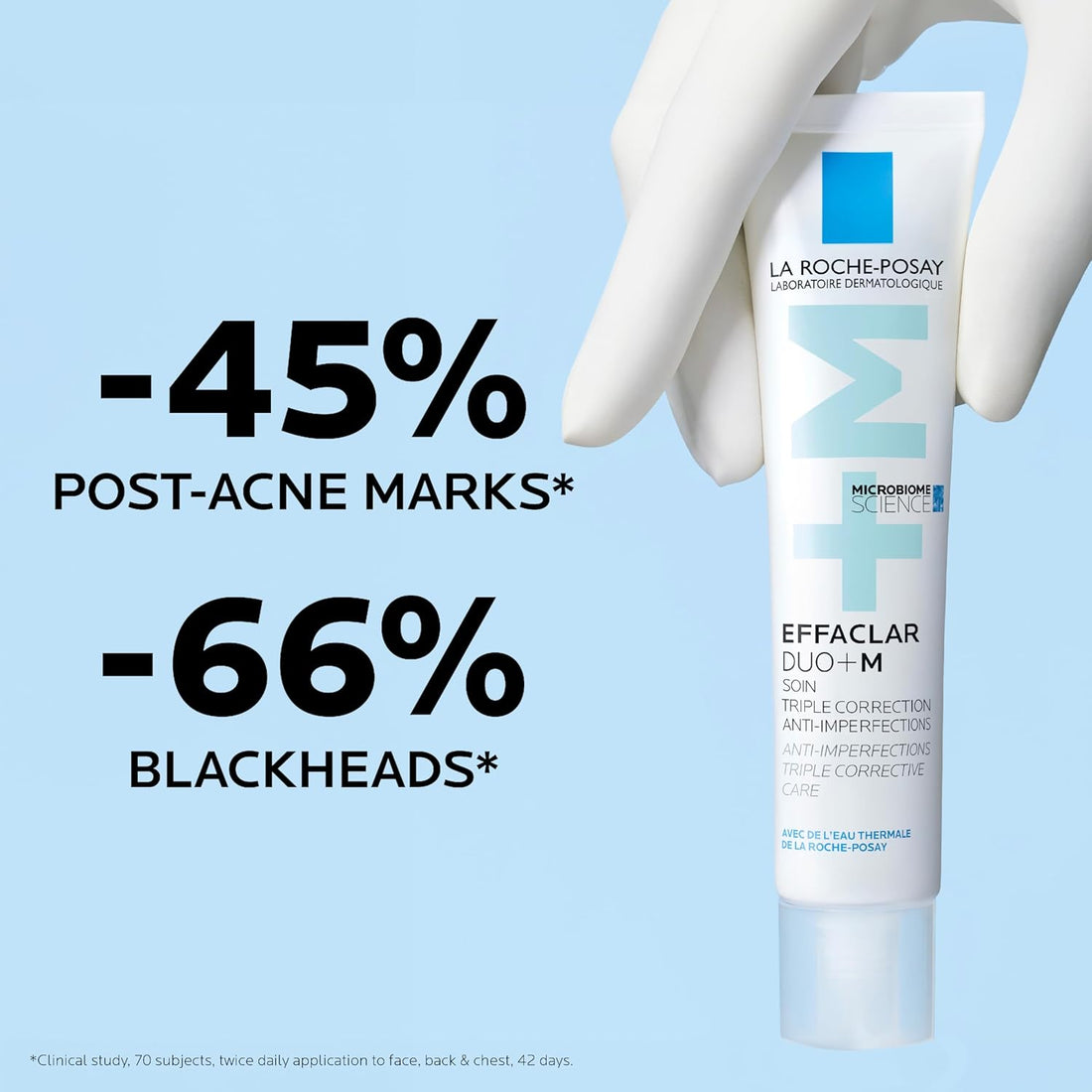 La Roche-Posay Effaclar Duo+M, Anti-Breakout Corrective Gel Moisturiser With Salicylic Acid & Niacinamide, Anti-Imperfections Triple Corrective Care, For Oily Blemish-Prone Skin, 40ml
