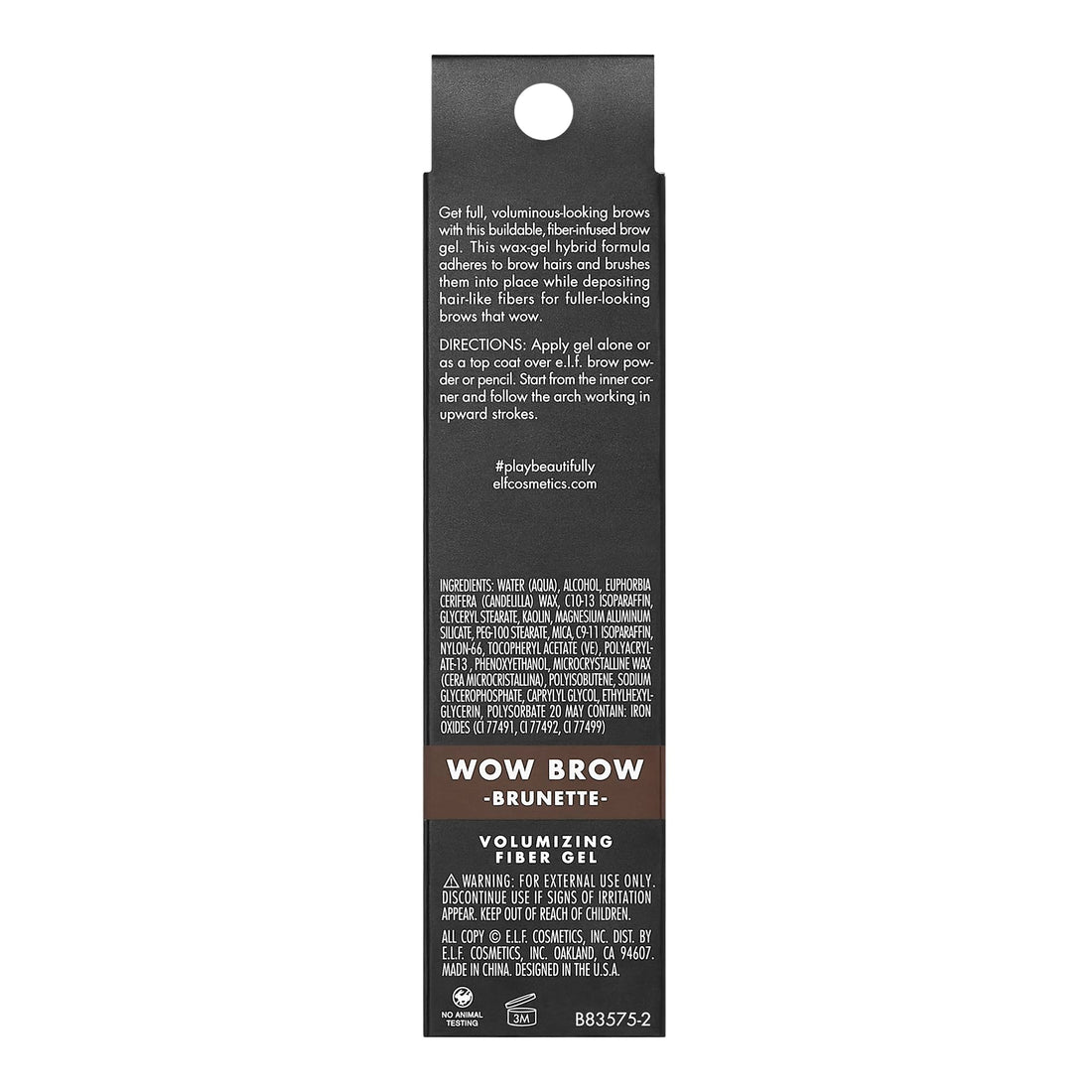 e.l.f. Wow Brow Gel, Volumizing, Buildable, Wax-Gel Hybrid, Creates Full, Voluminous-Looking Brows, Locks Brow Hairs In Place, Taupe, Fiber-Infused 3.5g