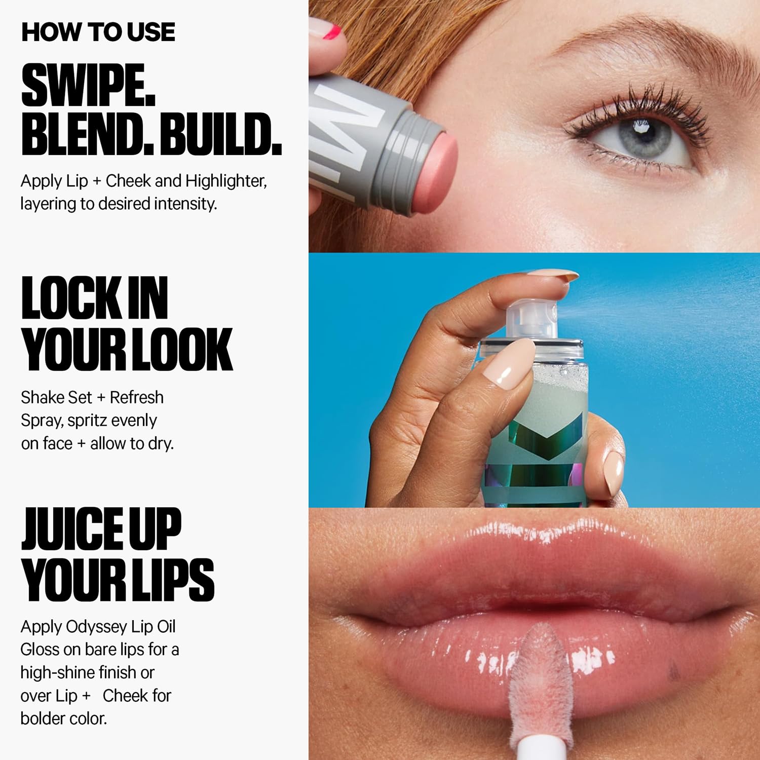 Milk Makeup Hydro Grip Set + Refresh Spray with Hyaluronic Acid – Sets Makeup + Hydrates Skin for Up to 12 Hours – Long-Lasting, Alcohol-Free Facial Mist for Dewy, Radiant Skin
