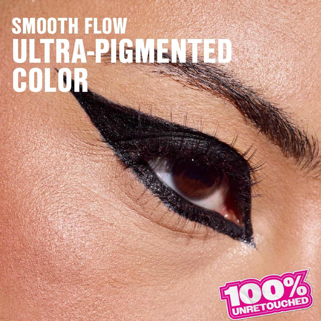 wet n wild Mega Last Breakup Proof Liquid Eyeliner - Ultra-Fine Brush, Waterproof, 16-Hour Long-Lasting Wear- Cruelty-Free & Vegan - Black