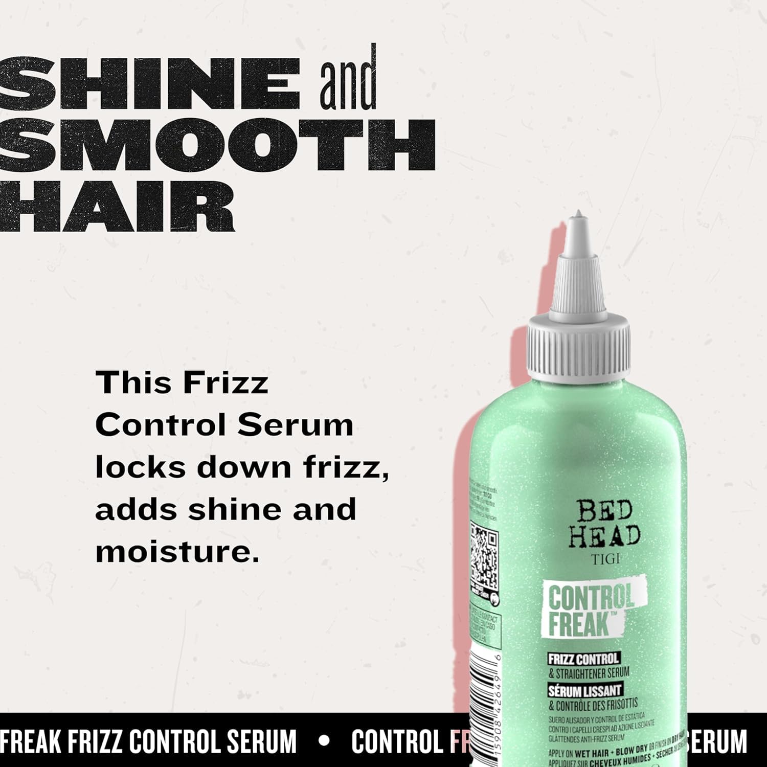 Bed Head by TIGI - Control Freak Anti Frizz Hair Serum - For Smooth Shiny Hair - 255 ml