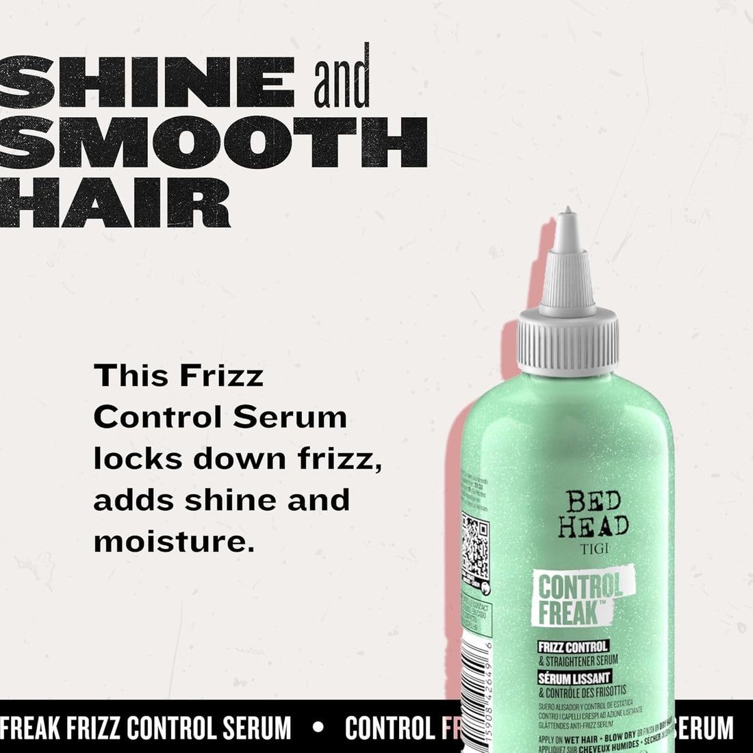 Bed Head by TIGI - Control Freak Anti Frizz Hair Serum - For Smooth Shiny Hair - 255 ml