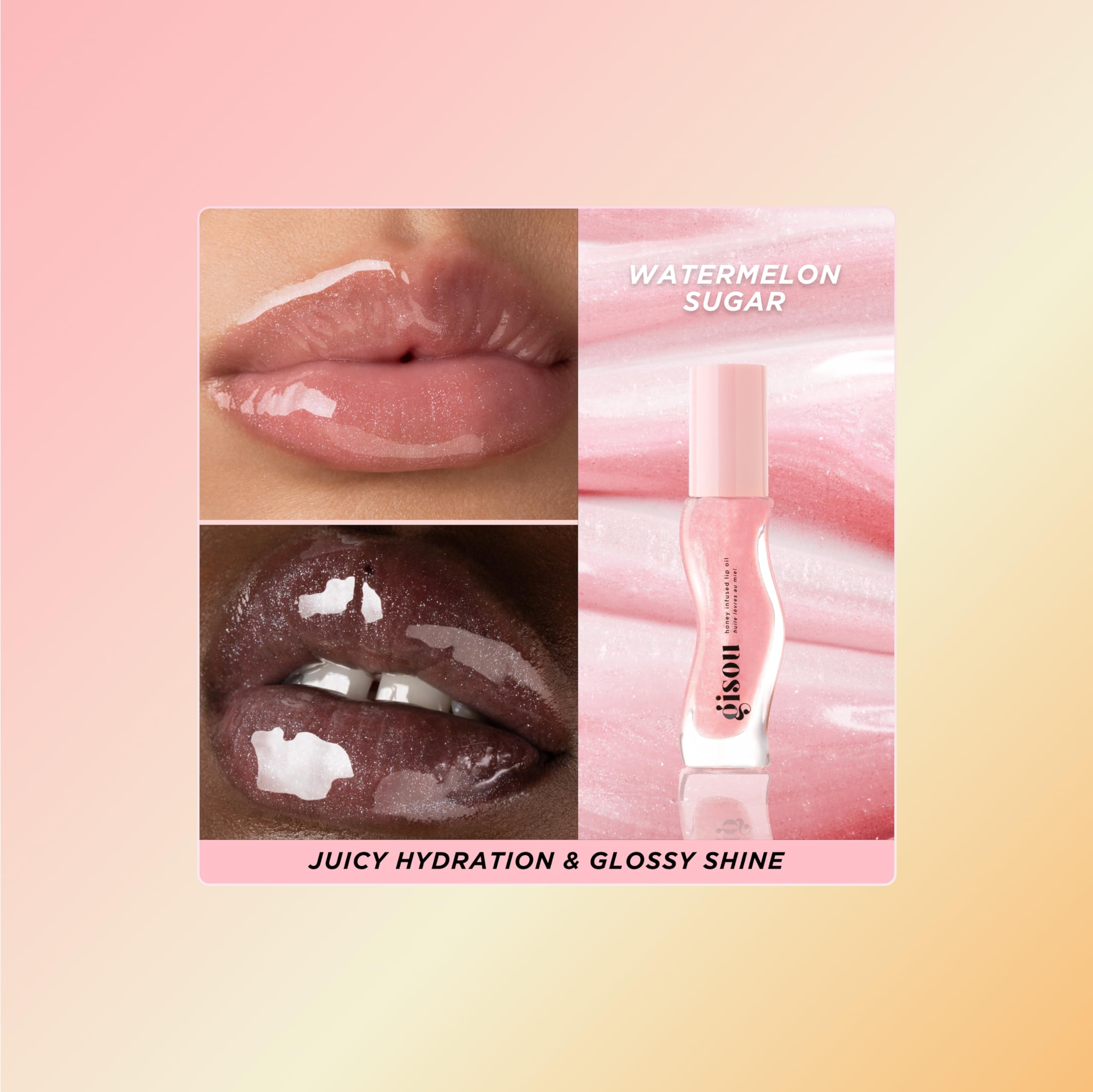 Gisou Honey Infused Lip Oil – Hydrating & Glossy Lip Oil with Jojoba Seed Oil, Non-Sticky Shine, Fresh Honey, 0.27 Fl Oz Halalzen