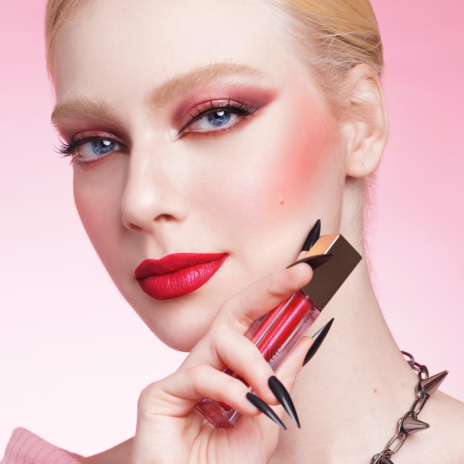 Oulac Metallic Diamond Shine Liquid Lip Gloss - Glitter Glossy for Lip & Eye, Long Lasting 24H + & Waterproof, Lightweight Lip Stain, 3D Metallic Finish, No Transfer, Vegan, 4.5ml,MD05 Loose Control Halalzen