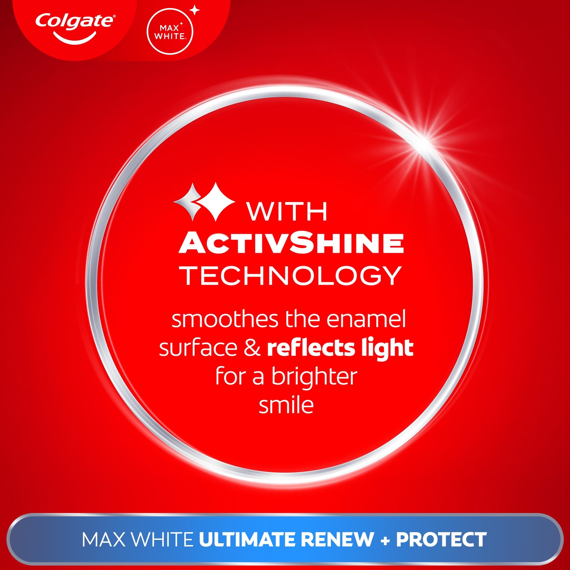 Colgate Max White Ultimate Radiance Whitening Toothpaste 75ml - 10X Whiter Teeth* - Instant Teeth Whitening Toothpaste^ - Deeply* Whitens - Helps Prevent Future Stains - Enamel Safe for Daily Use