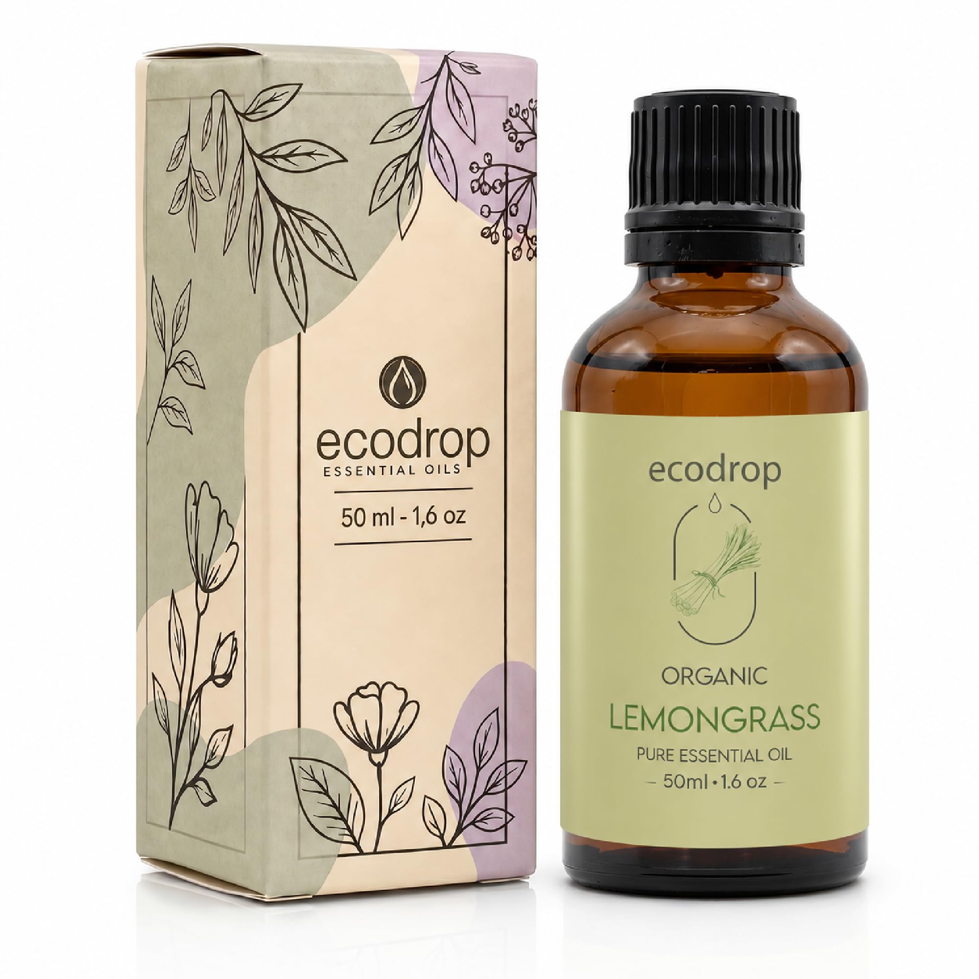 Ecodrop Tea Tree Essential Oil, 10 ml | 100% Pure Organic Steam-Distilled | Melaleuca Alternifolia | Aromatherapy, Diffuser, Massage, Bath, Soap & Candle Making | Australian Fresh Aroma