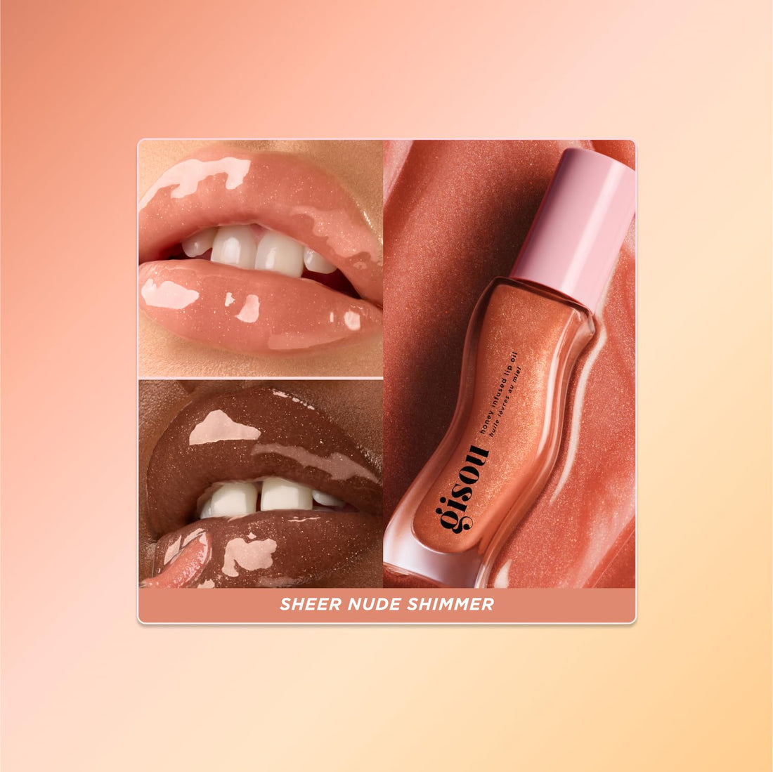 Gisou Honey Infused Lip Oil – Hydrating & Glossy Lip Oil with Jojoba Seed Oil, Non-Sticky Shine, Fresh Honey, 0.27 Fl Oz Halalzen