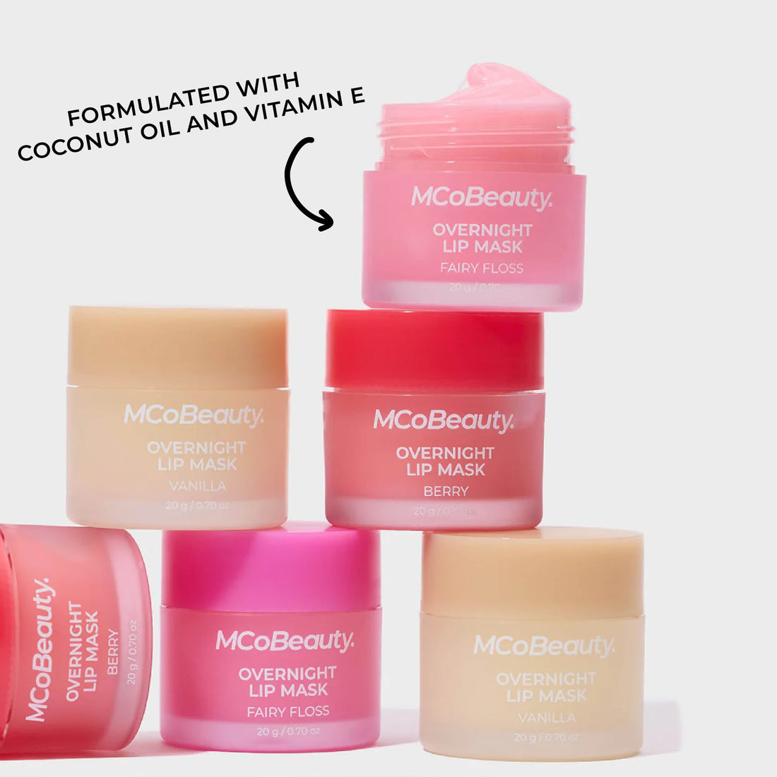 MCoBeauty - Double Duty Lip Mask - Contains Coconut Oil and Vitamin E Lip Balm for Day or Overnight Mask - Vanilla Scent - Skin Care and Makeup Accessories - Holiday Essentials - 15g Halalzen