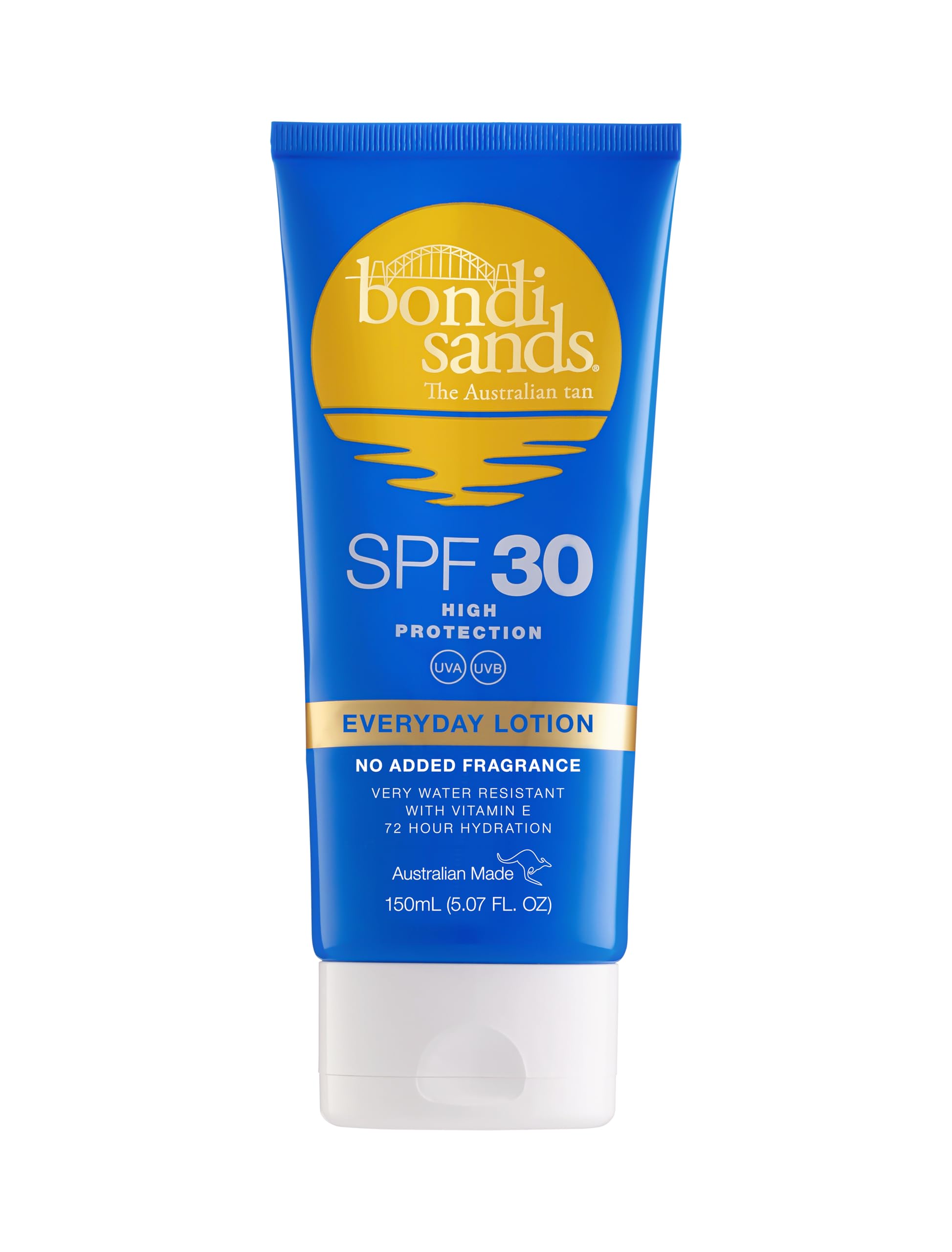 Bondi Sands Fragrance Free Sunscreen Lotion SPF 50+ | Non-Greasy Broad-Spectrum Formula Moisturises, Soothes, and Protects Skin, Water Resistant Up To 4 Hours + Cruelty Free | 150 mL/5.07 Oz