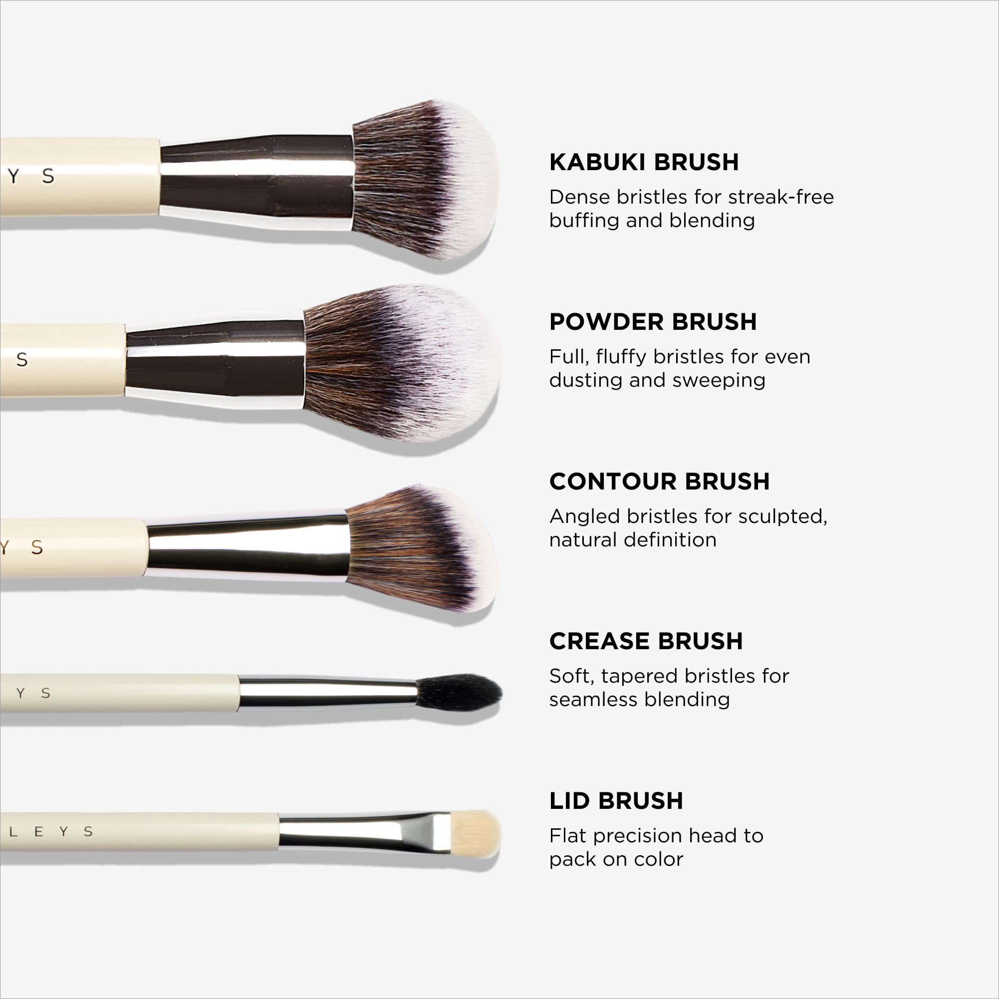 Haleys Beauty Kabuki Foundation Brush For Applying Powder, Foundation, Bronzer, Blush, and Mineral Make up, Soft Bristles, Seamless Blending, Makeup Brushes Essential, Vegan & Cruelty Free