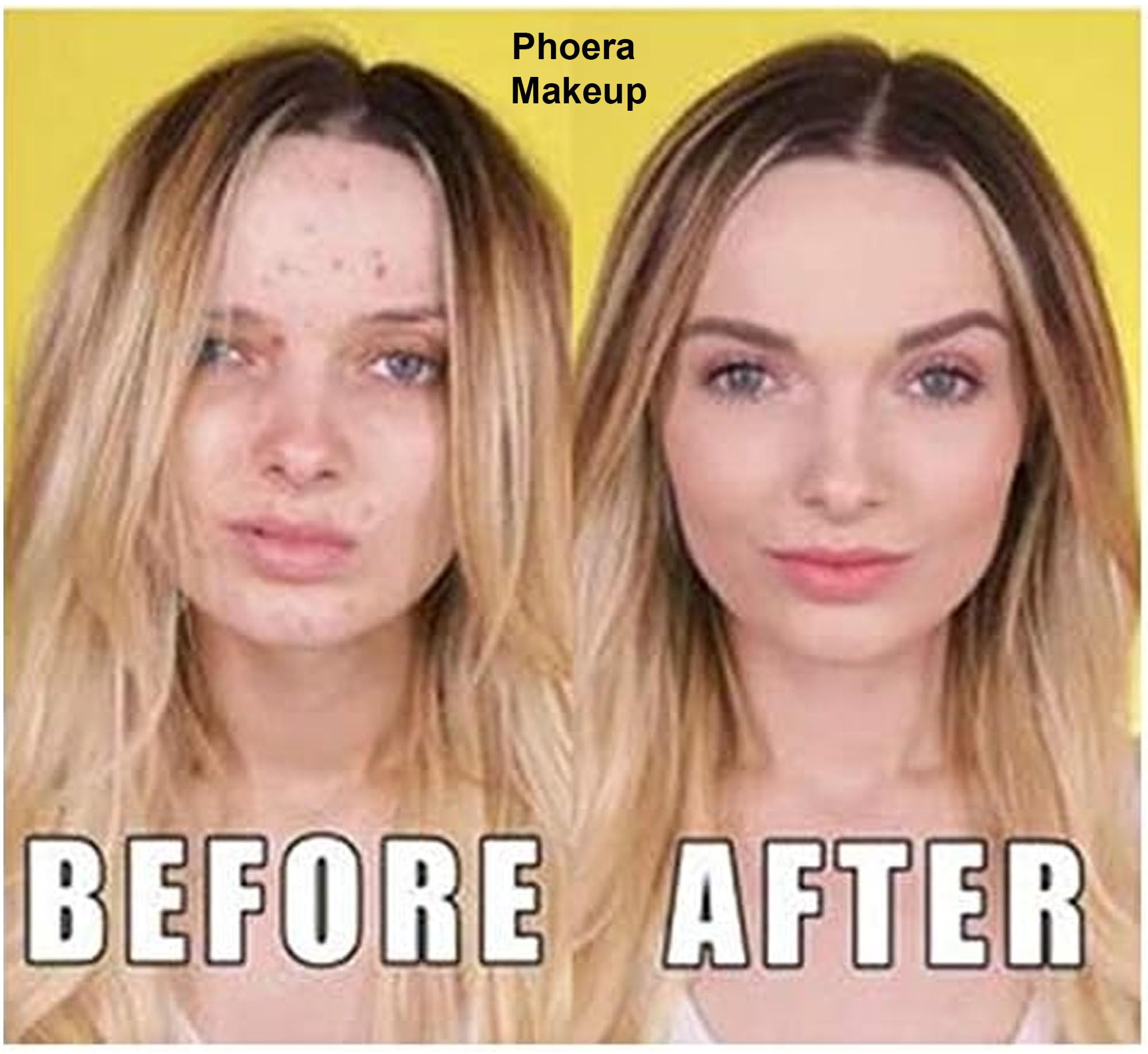 Glamza PHOERA Foundation Concealer Makeup Full Coverage Matte Brighten Long Lasting UK (104 BUFF BEIGE) Halalzen